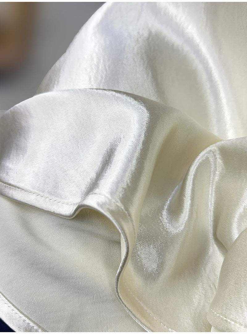 Glossy Flow Satin Skirt
