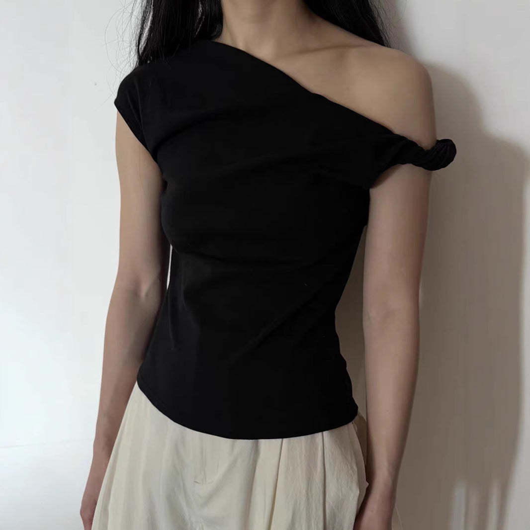 Asymmetry Drape Top