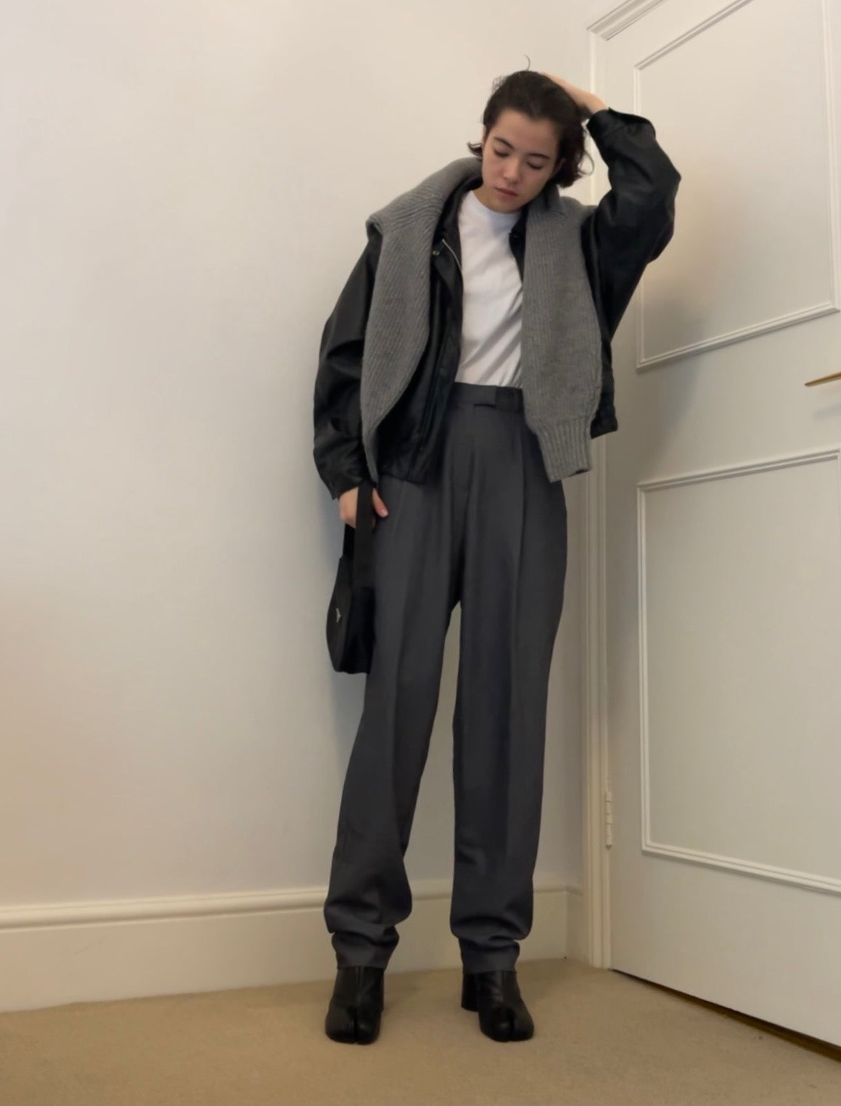 Gray tailored pants