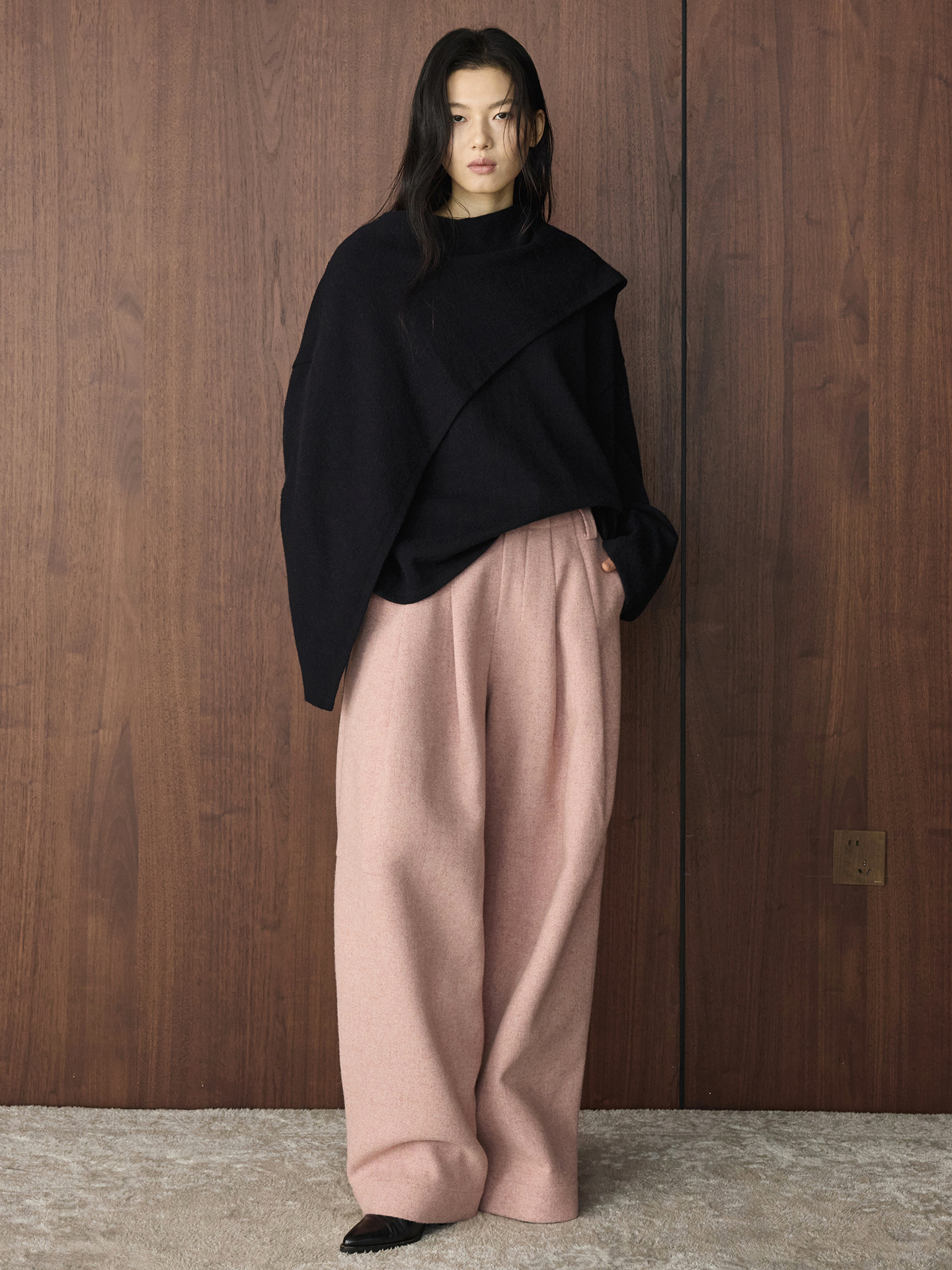 Architectural Wool Wide Pants