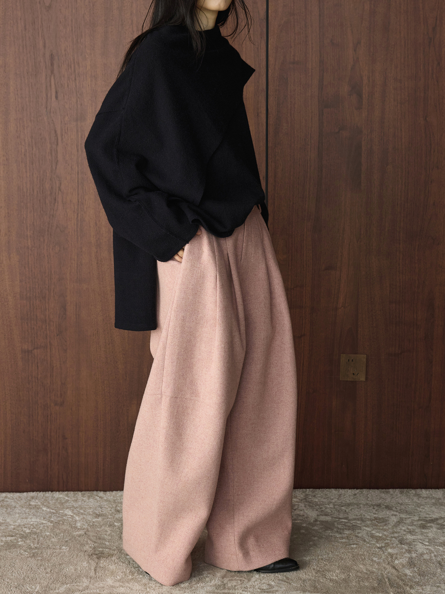 Architectural Wool Wide Pants