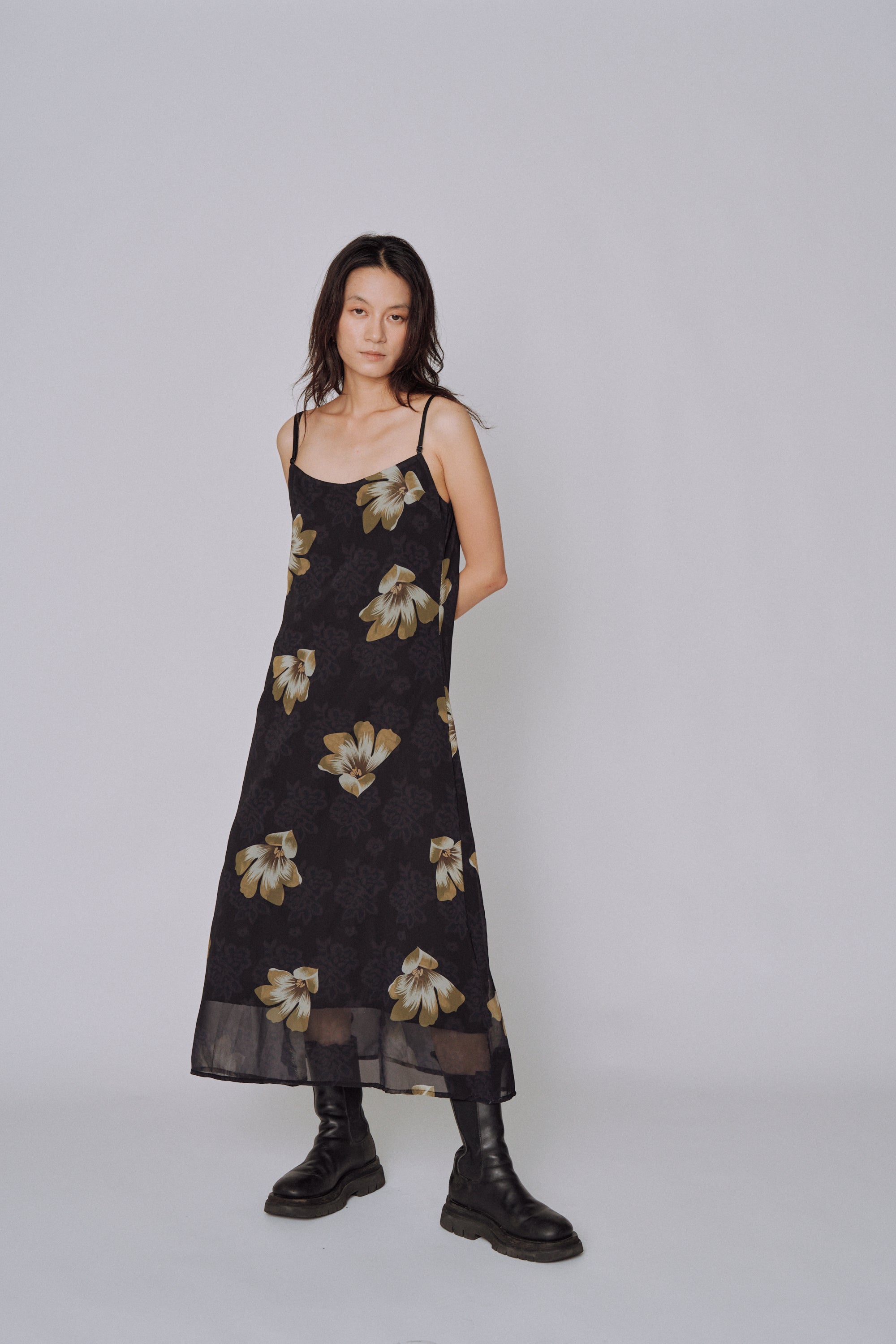 Moon Petal Slip Dress