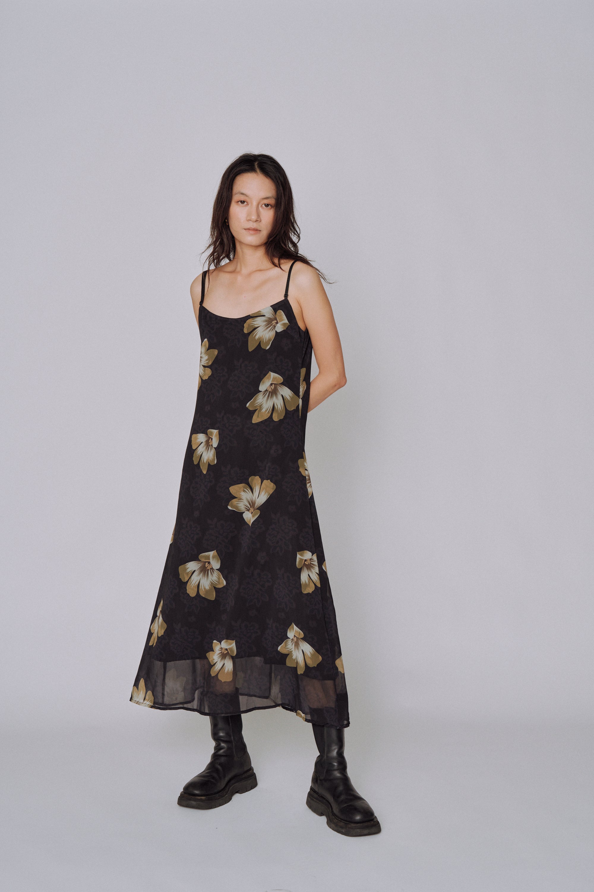 Moon Petal Slip Dress