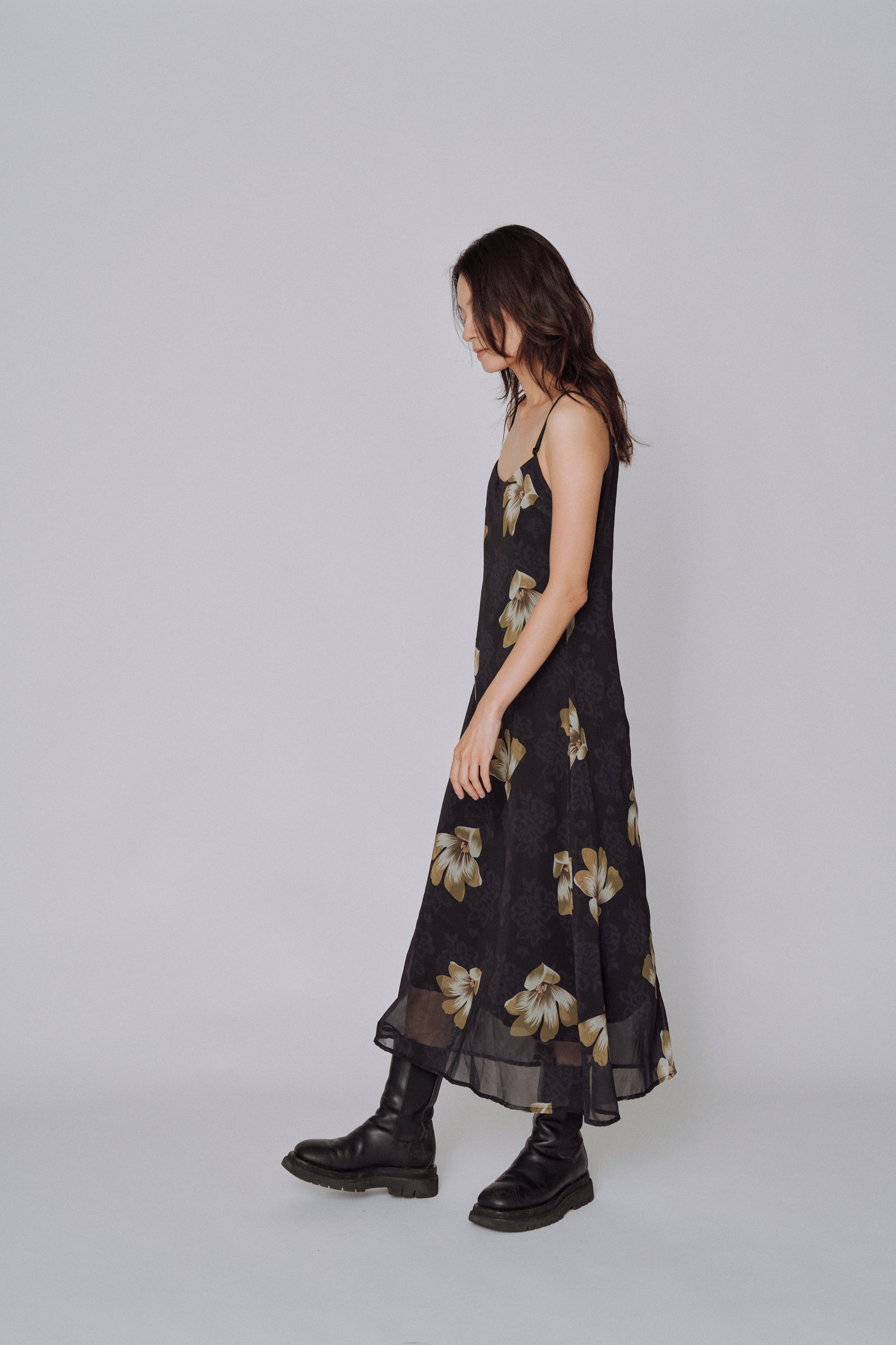 Moon Petal Slip Dress