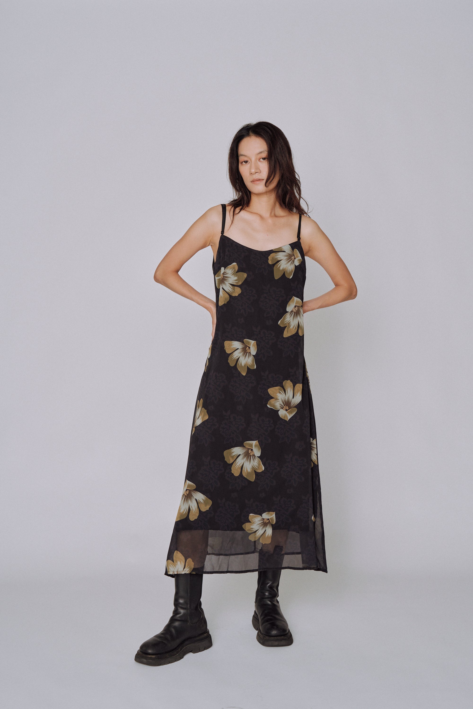 Moon Petal Slip Dress