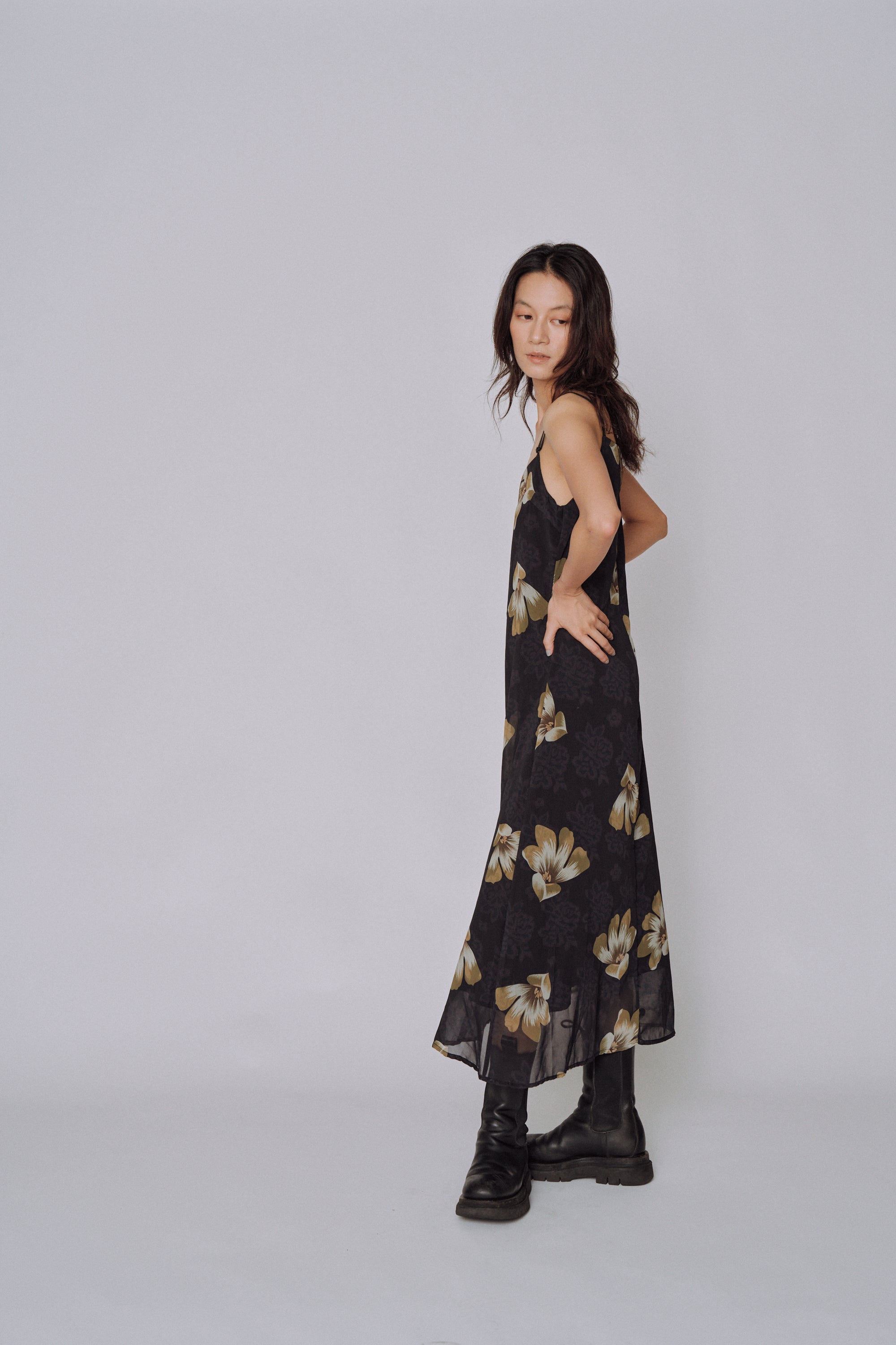 Moon Petal Slip Dress