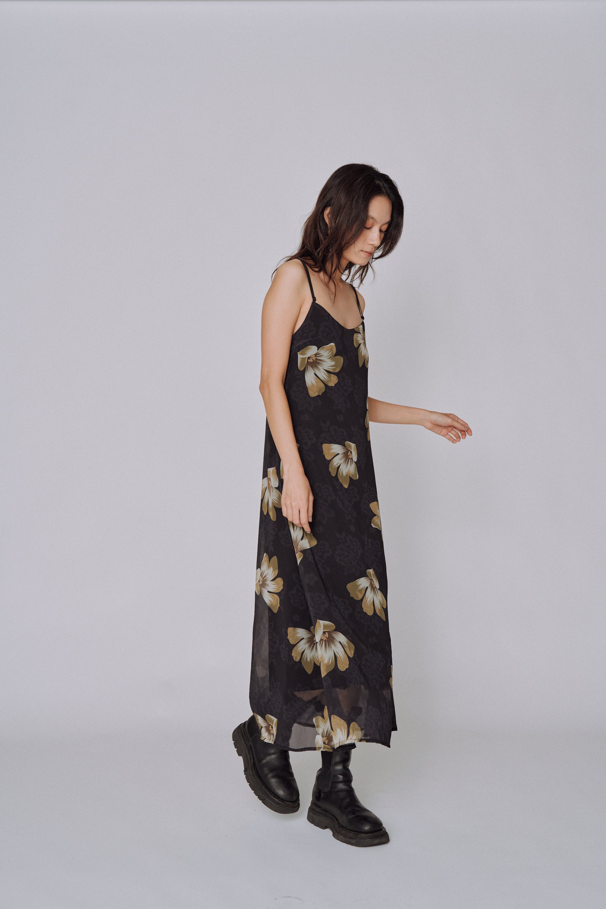 Moon Petal Slip Dress