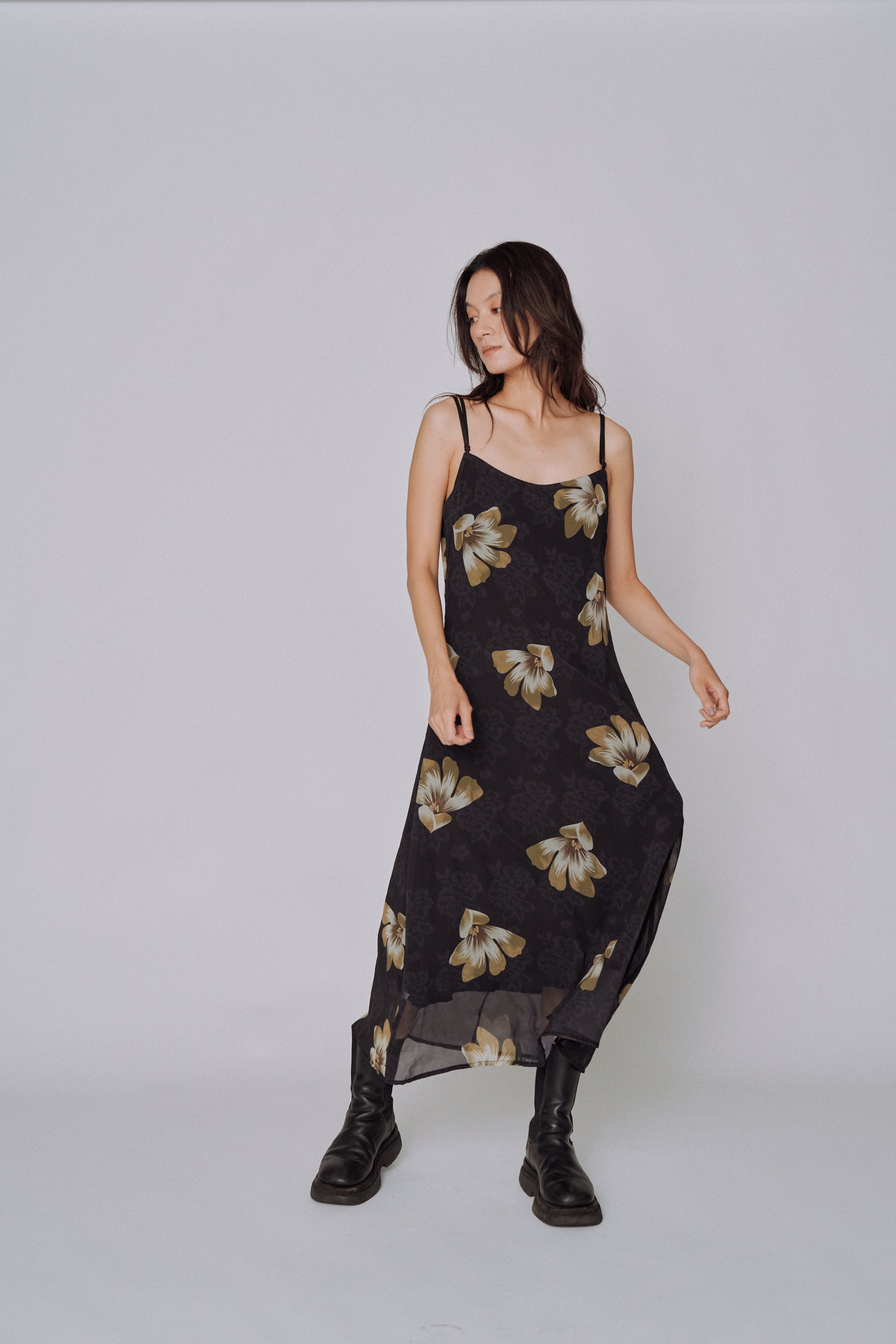 Moon Petal Slip Dress