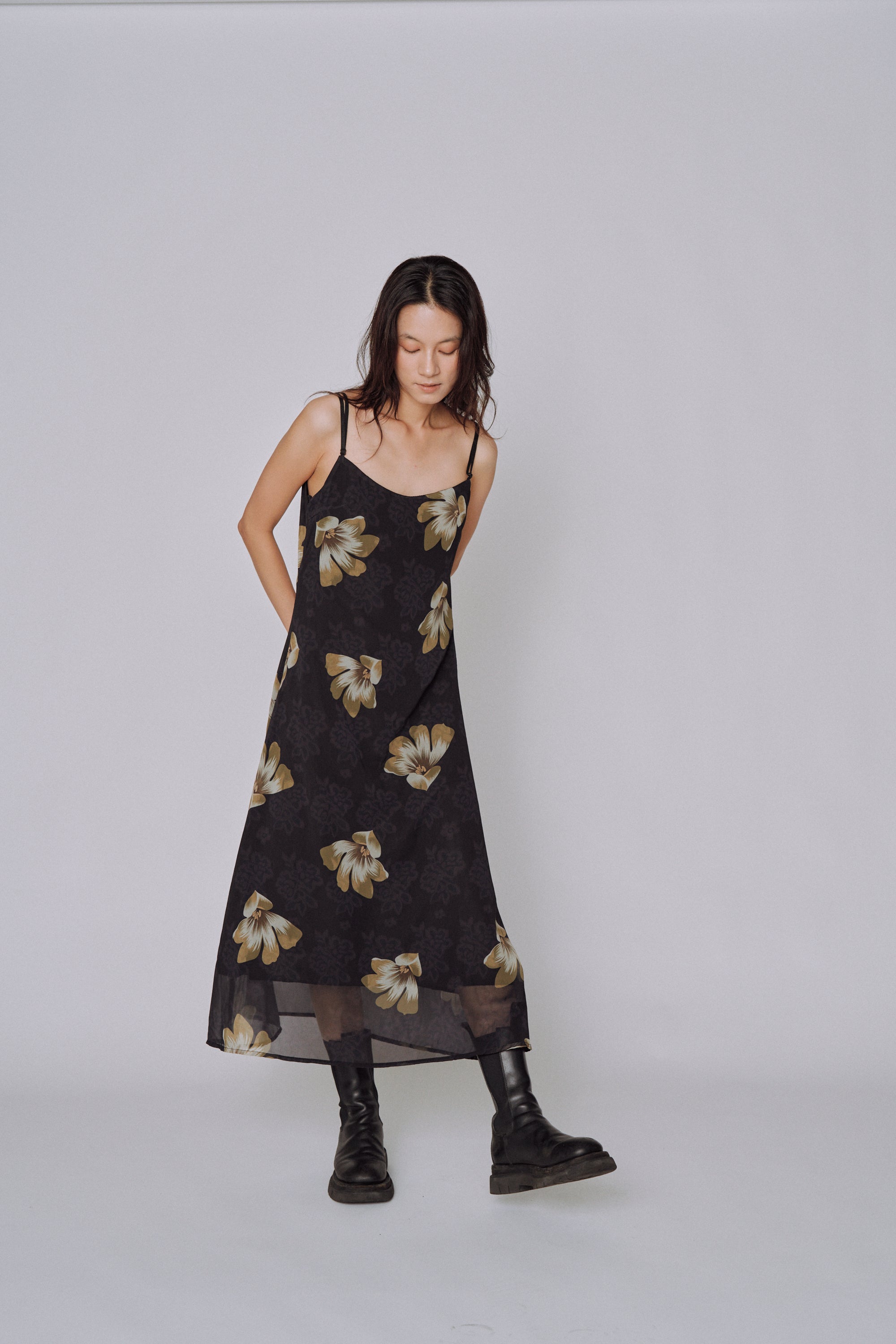 Moon Petal Slip Dress