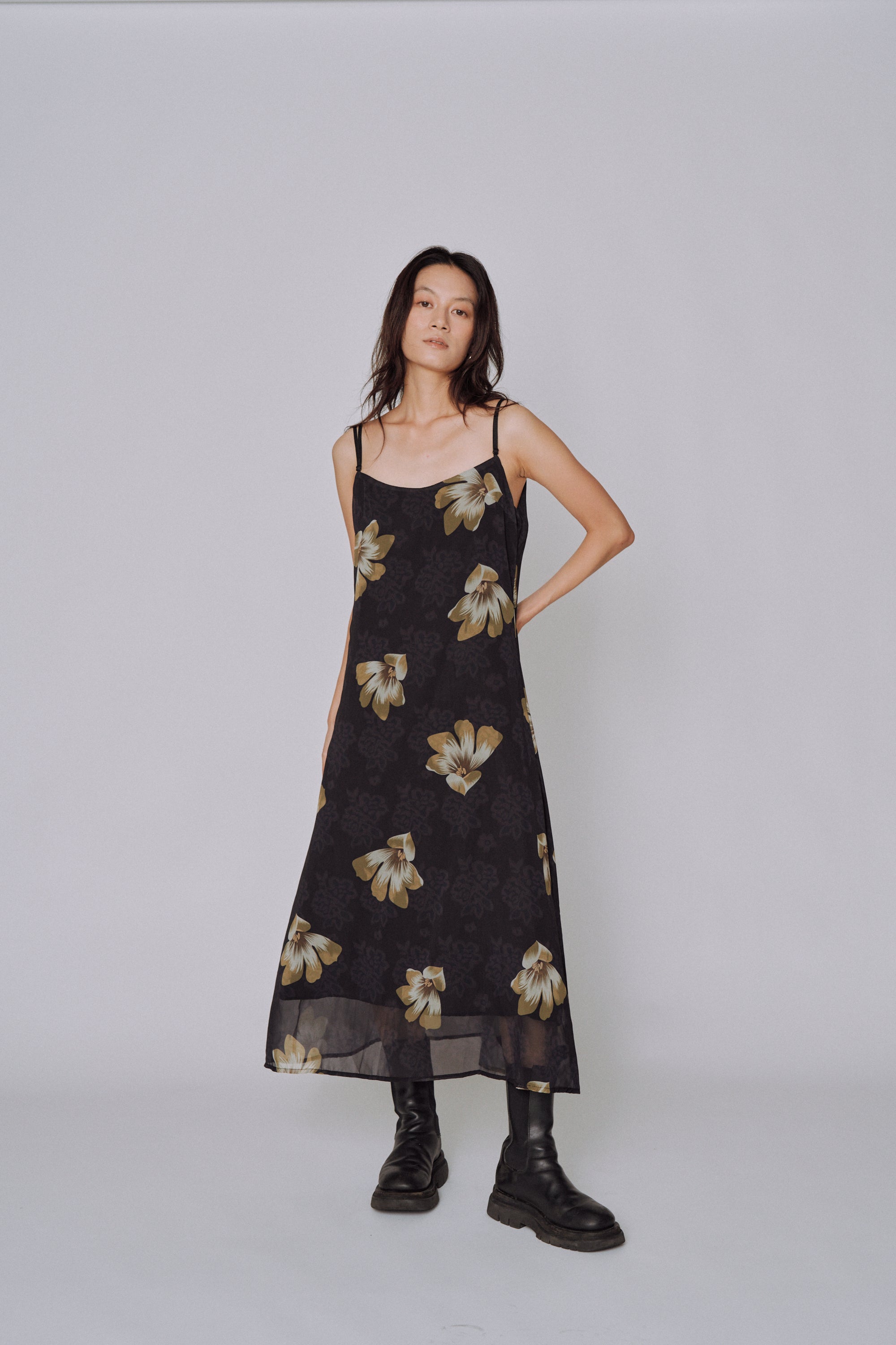 Moon Petal Slip Dress