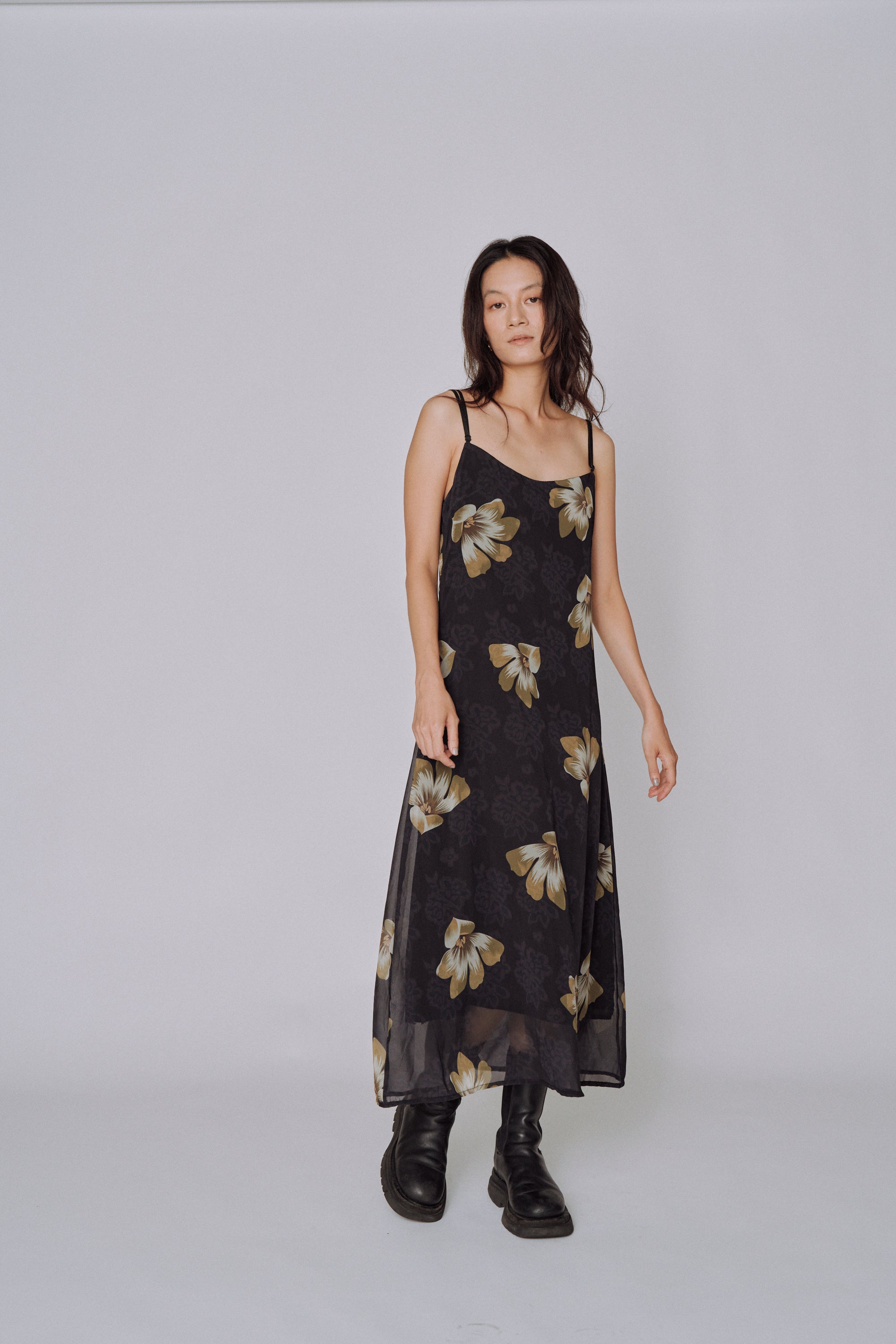 Moon Petal Slip Dress