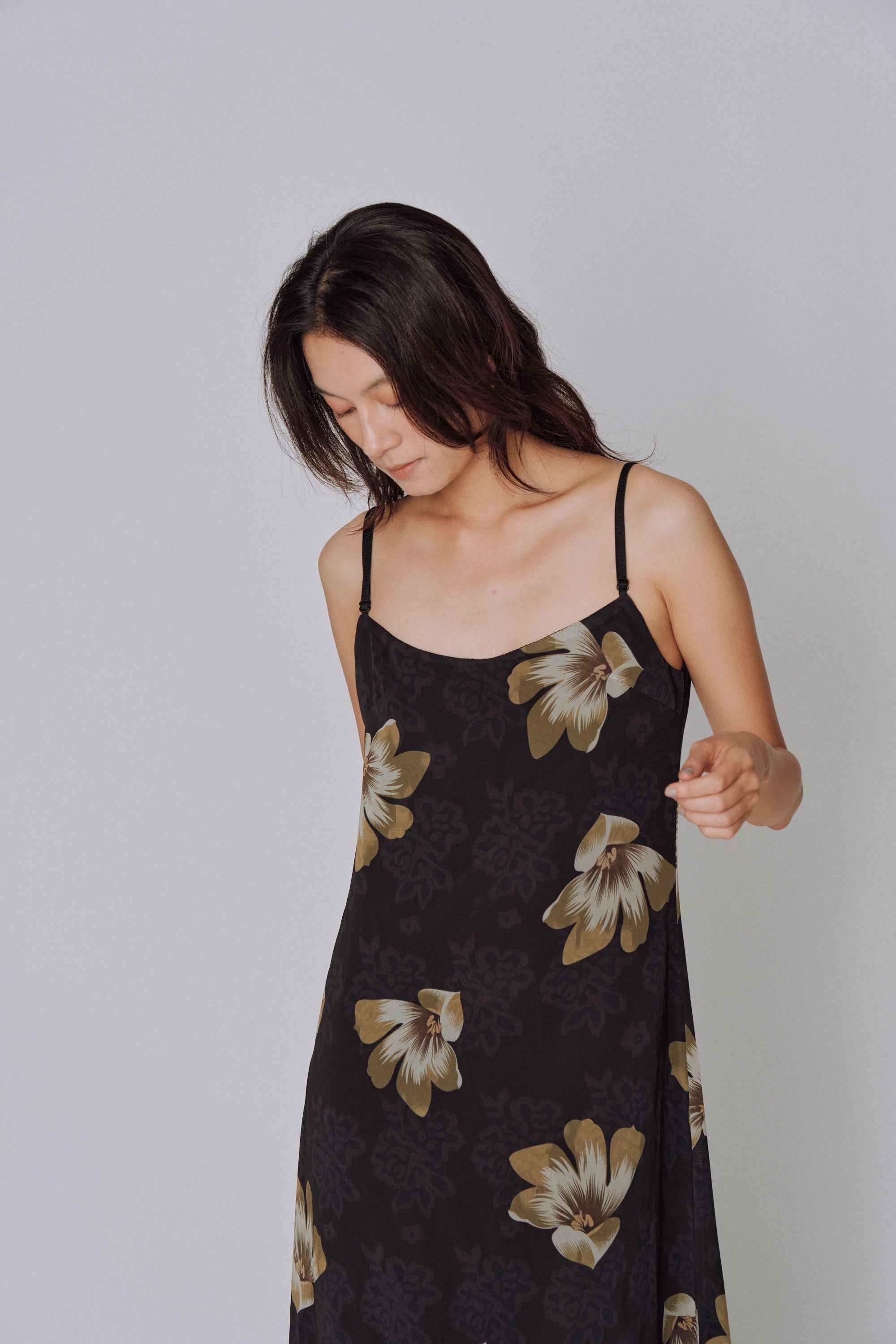 Moon Petal Slip Dress