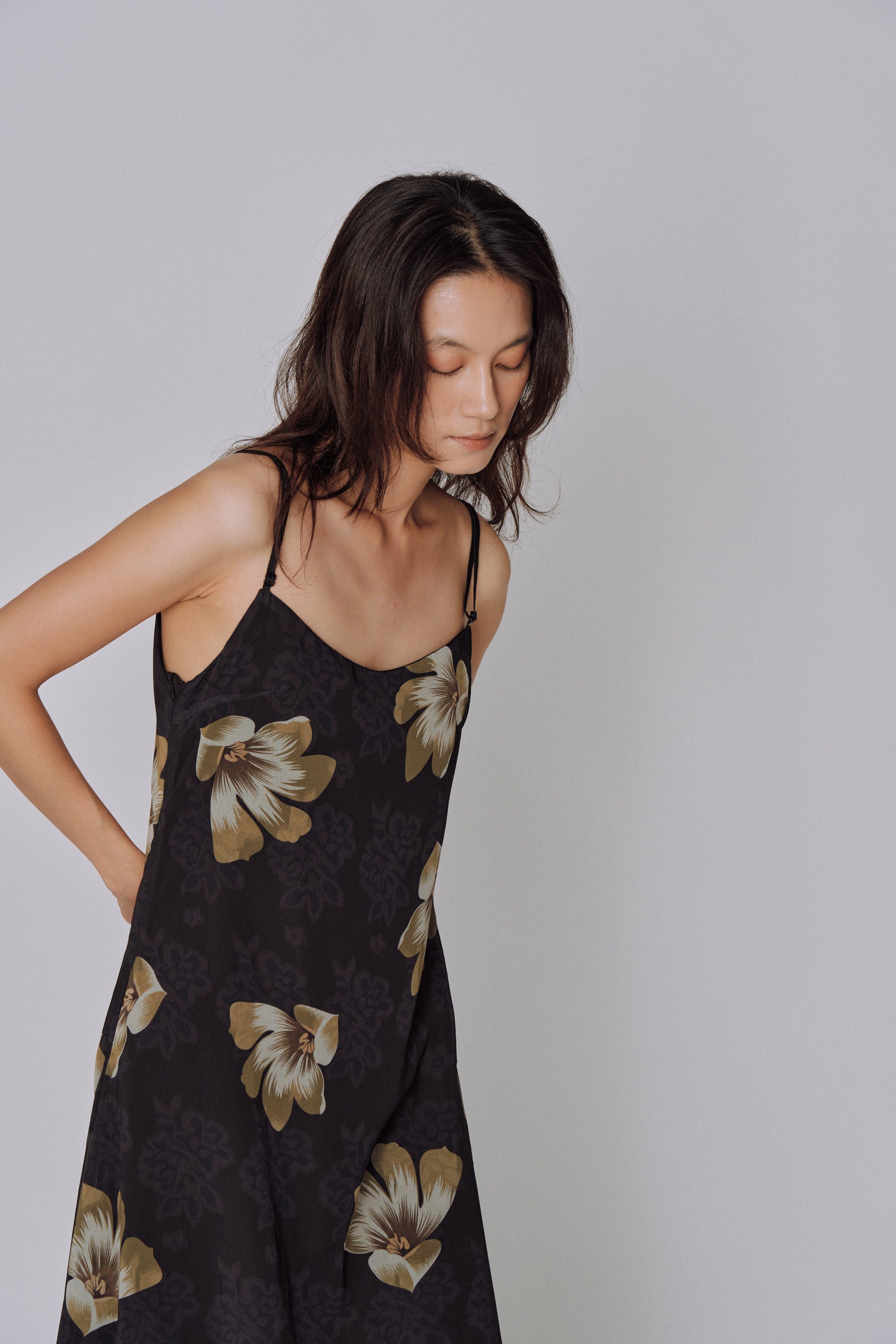 Moon Petal Slip Dress