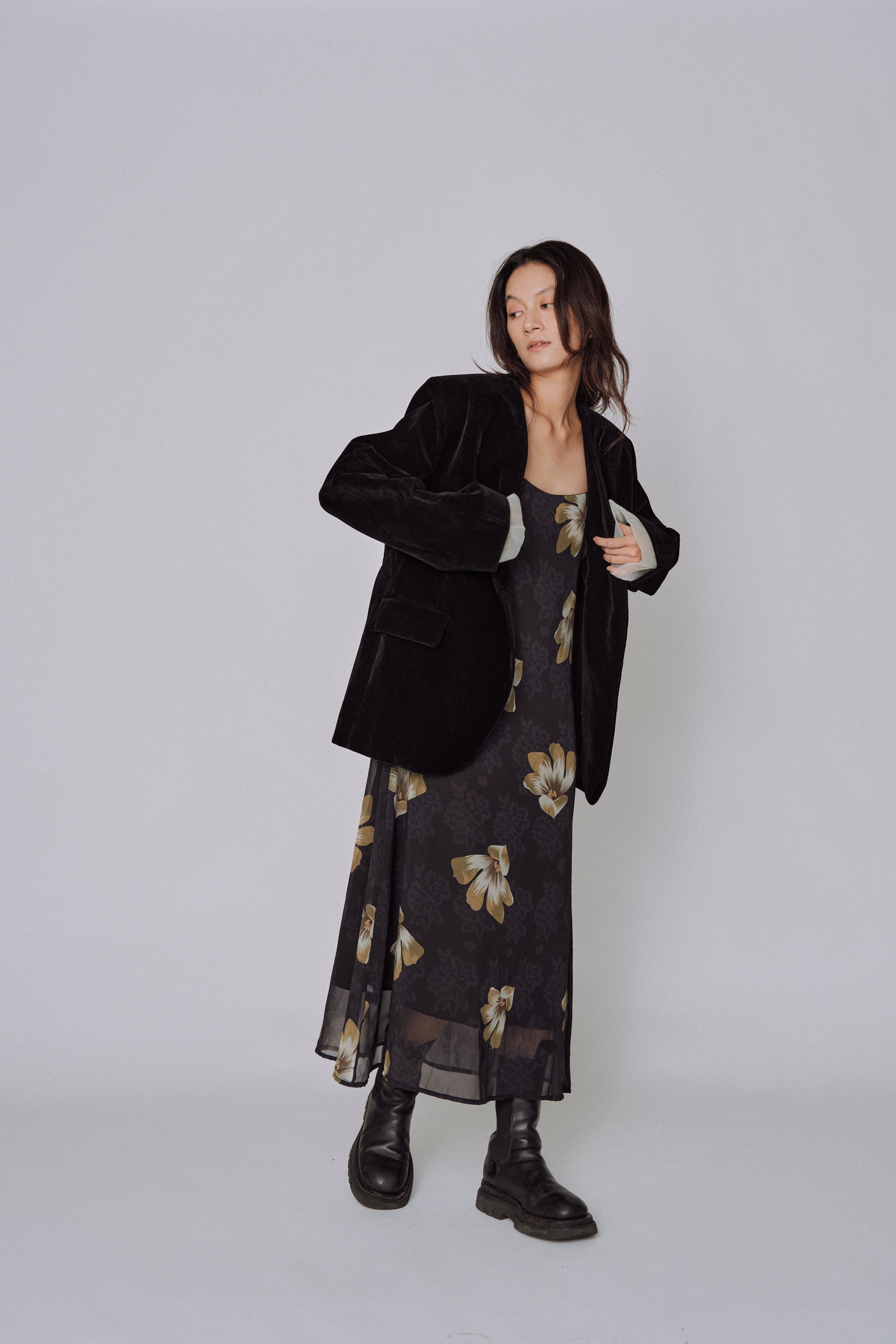 Moon Petal Slip Dress
