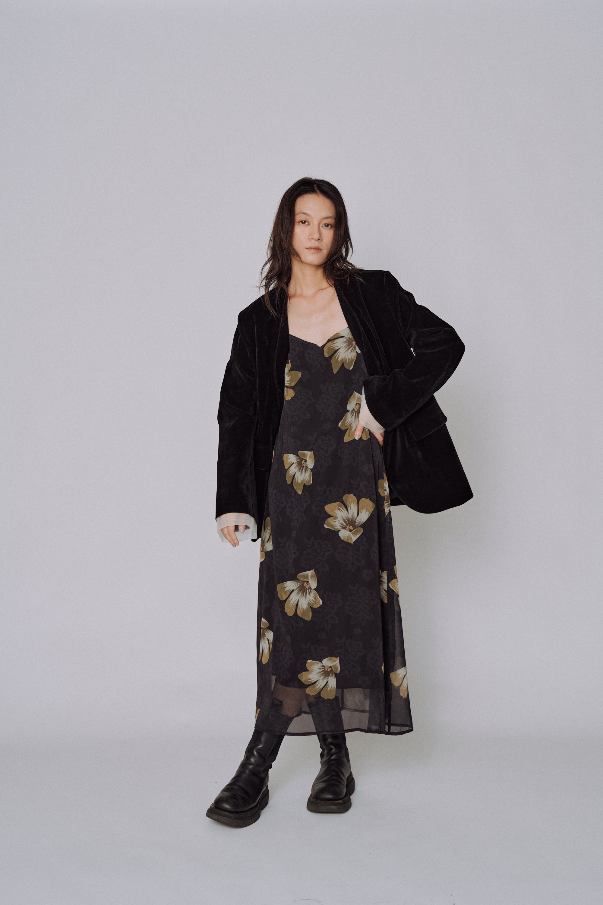 Moon Petal Slip Dress