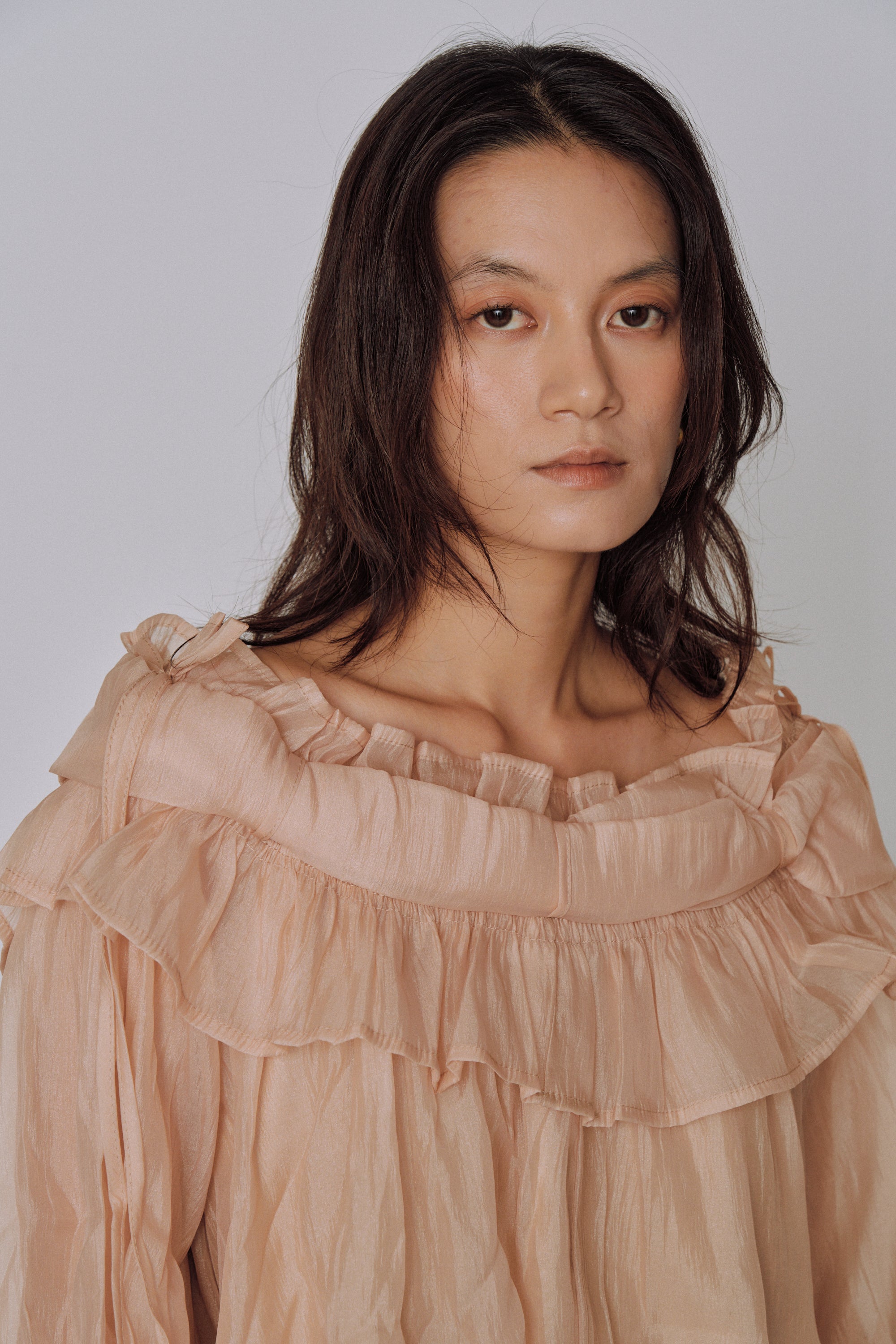 Cloud Ruffle Off-Shoulder Blouse