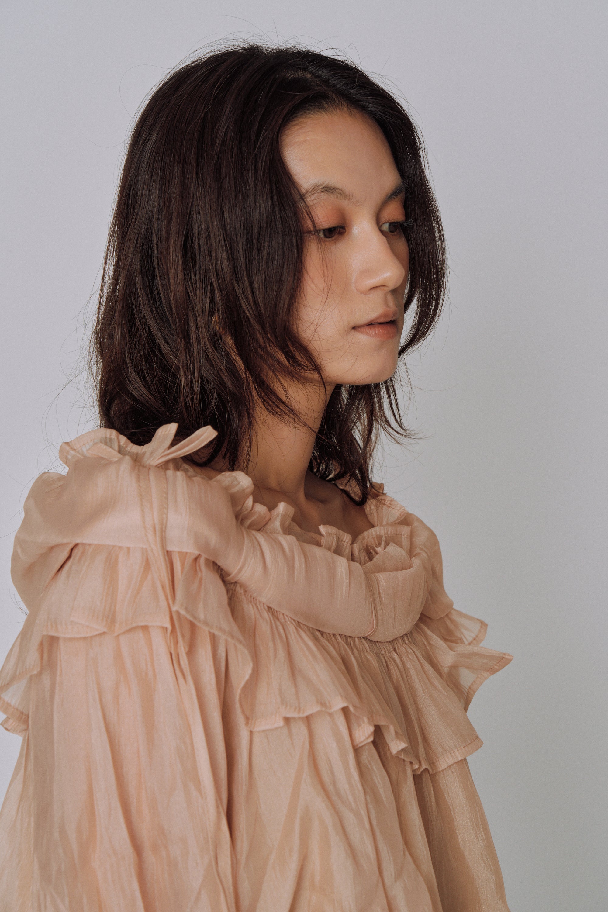 Cloud Ruffle Off-Shoulder Blouse