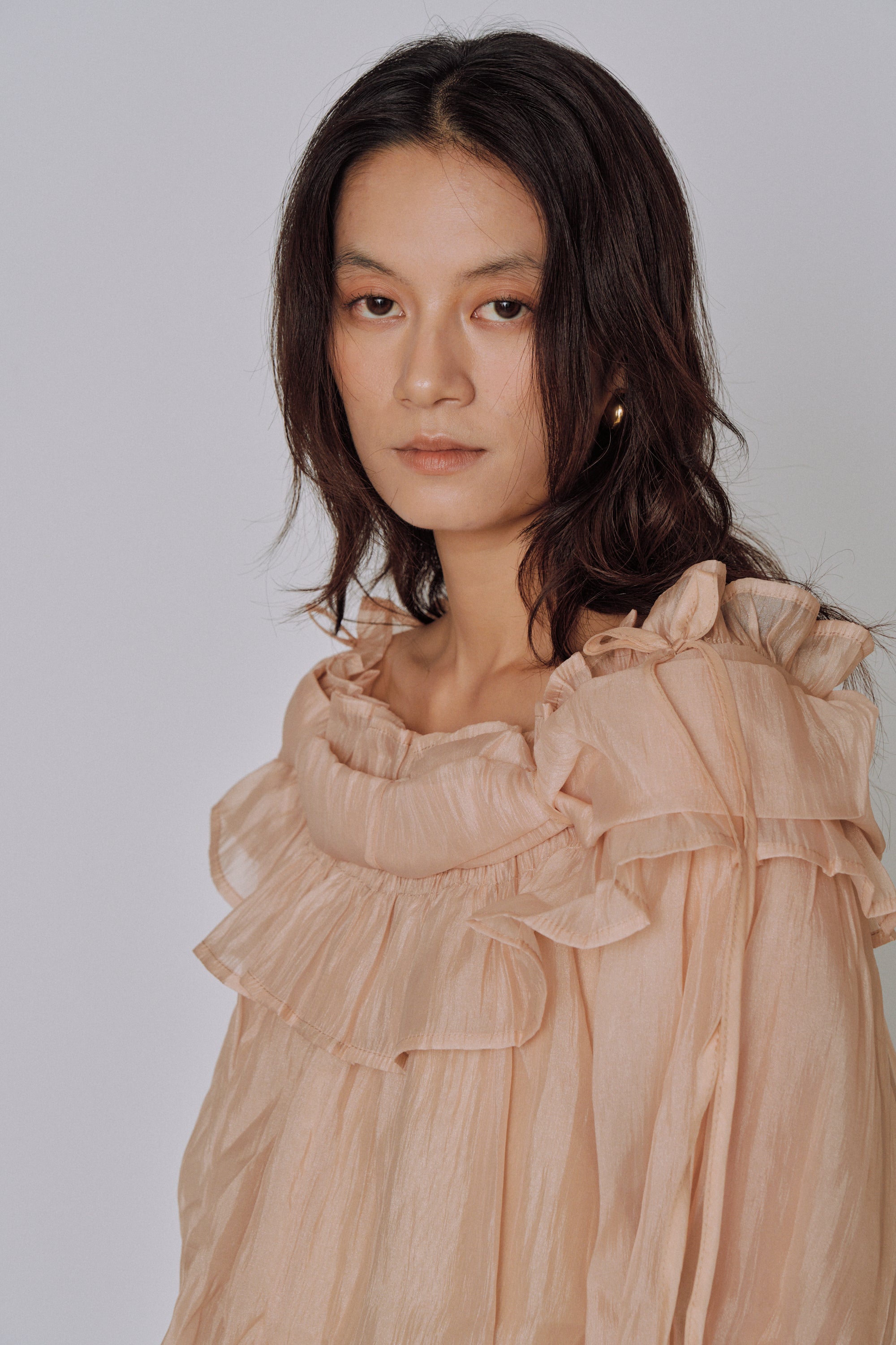 Cloud Ruffle Off-Shoulder Blouse