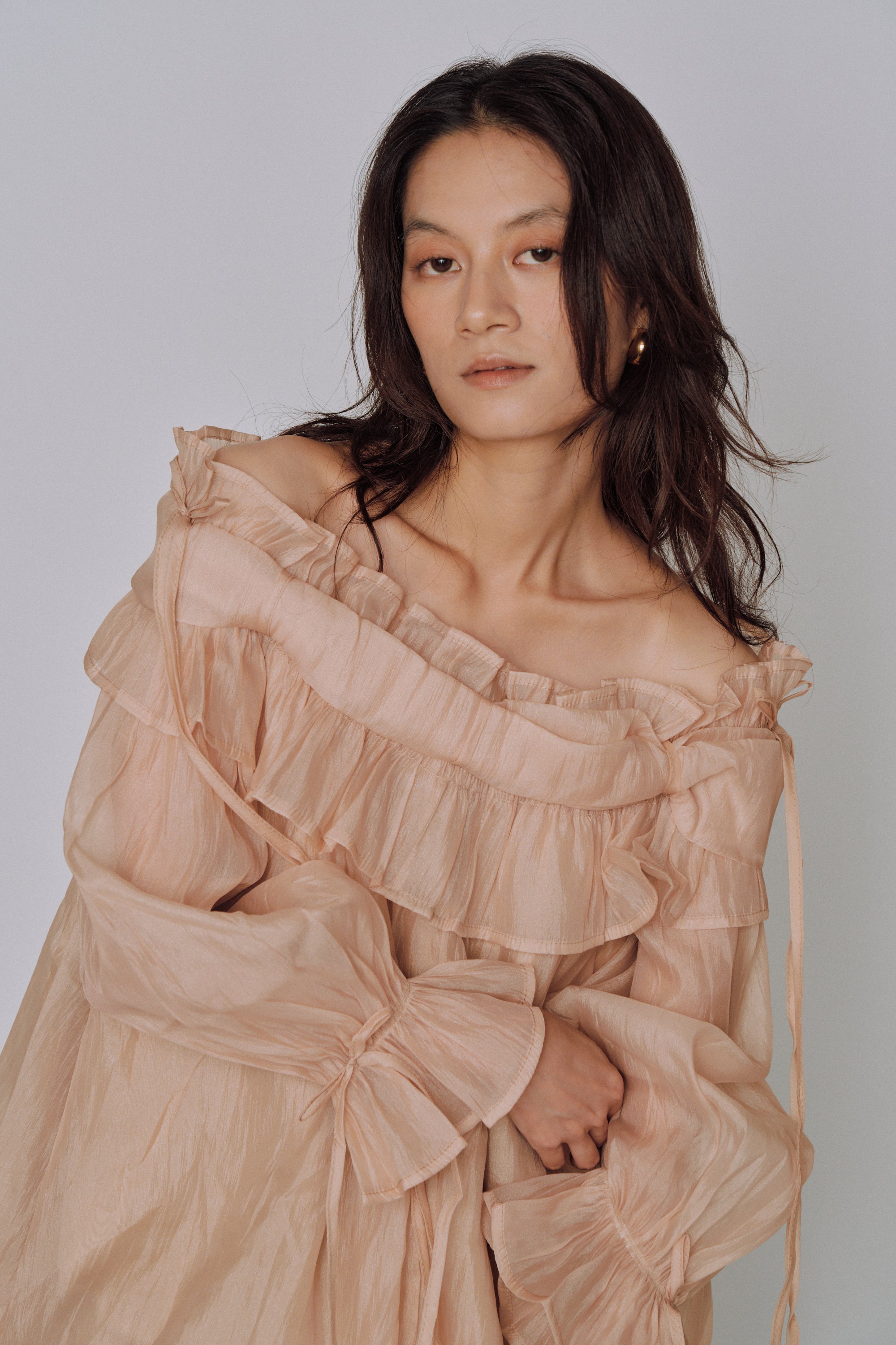 Cloud Ruffle Off-Shoulder Blouse