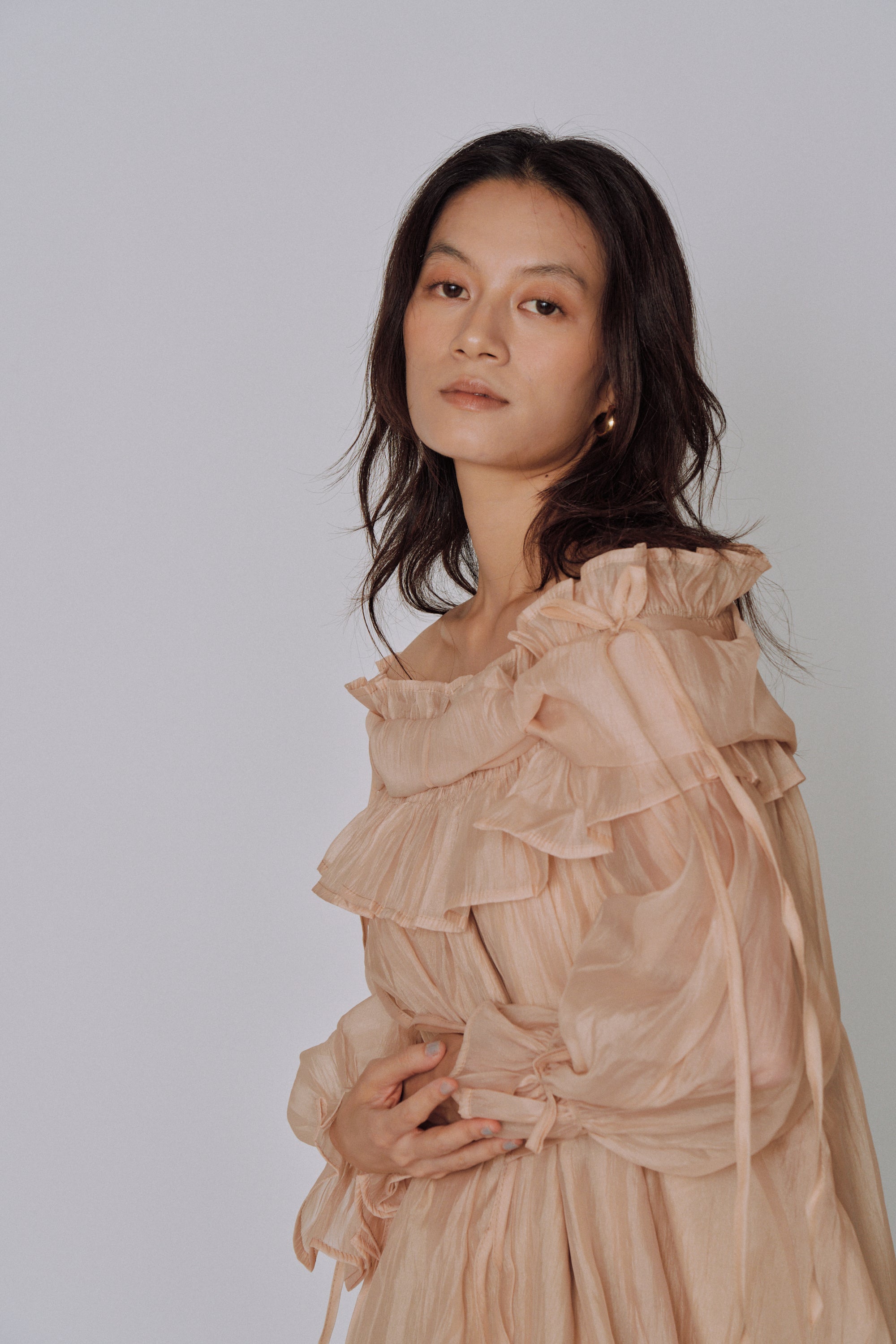 Cloud Ruffle Off-Shoulder Blouse