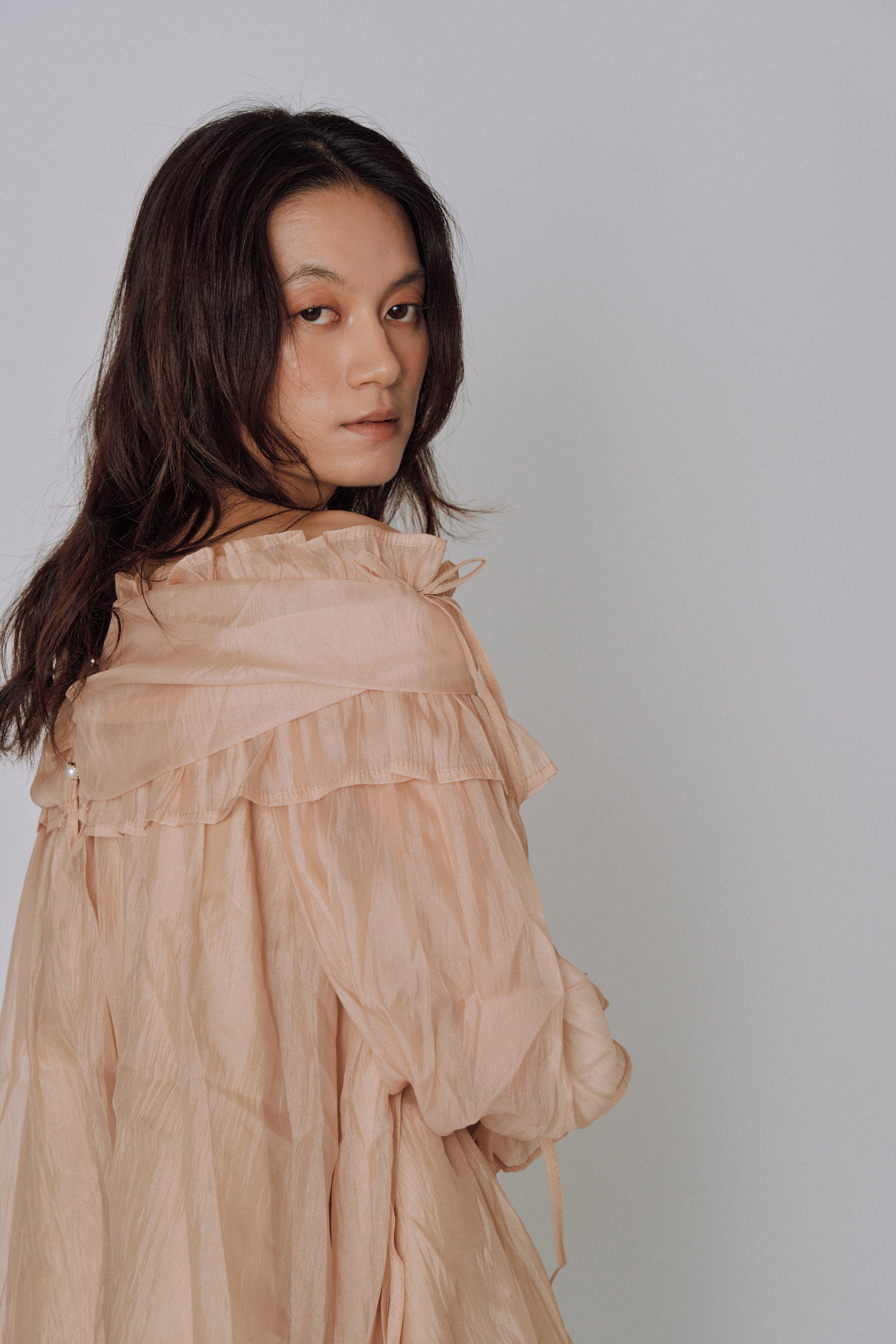Cloud Ruffle Off-Shoulder Blouse