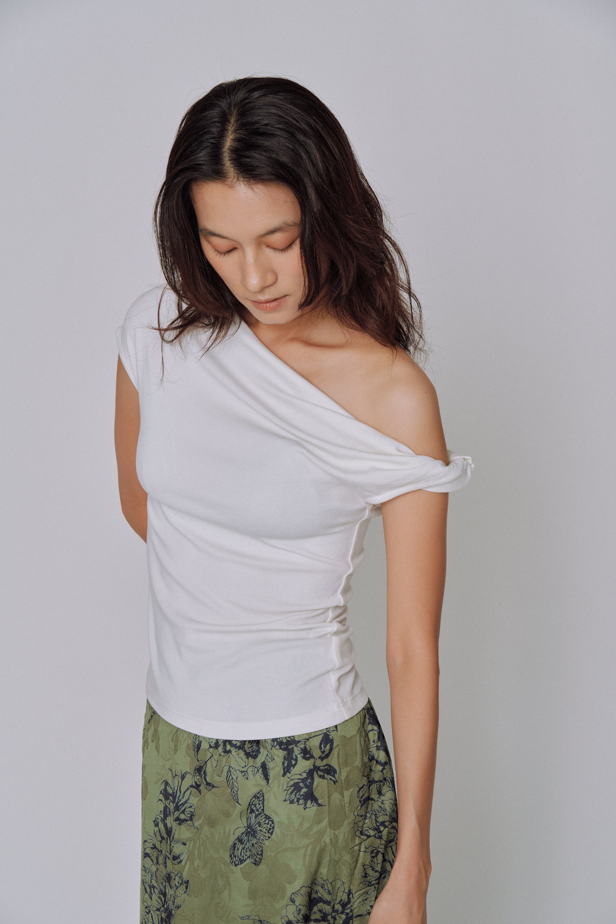 Asymmetry Drape Top