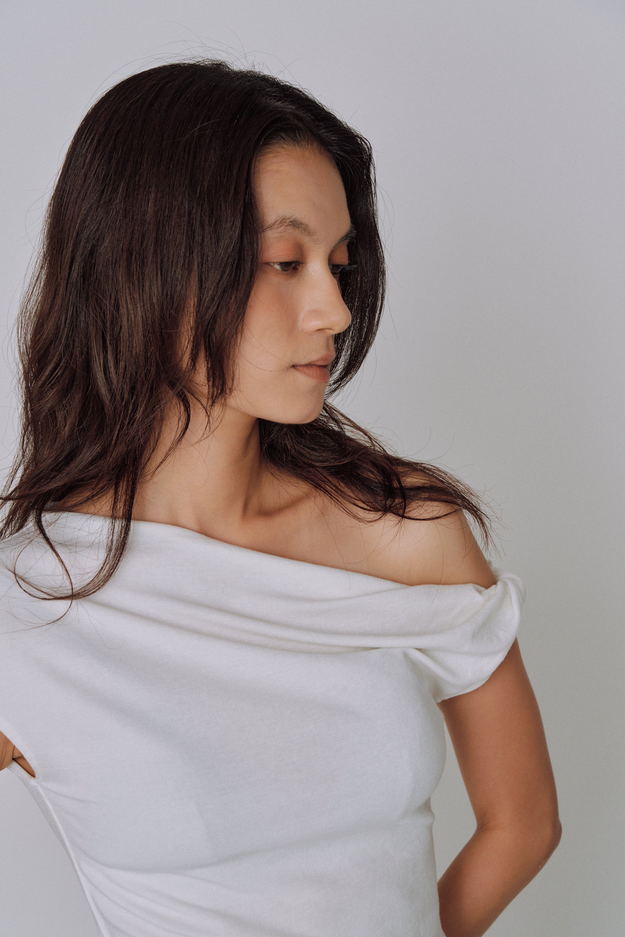 Asymmetry Drape Top