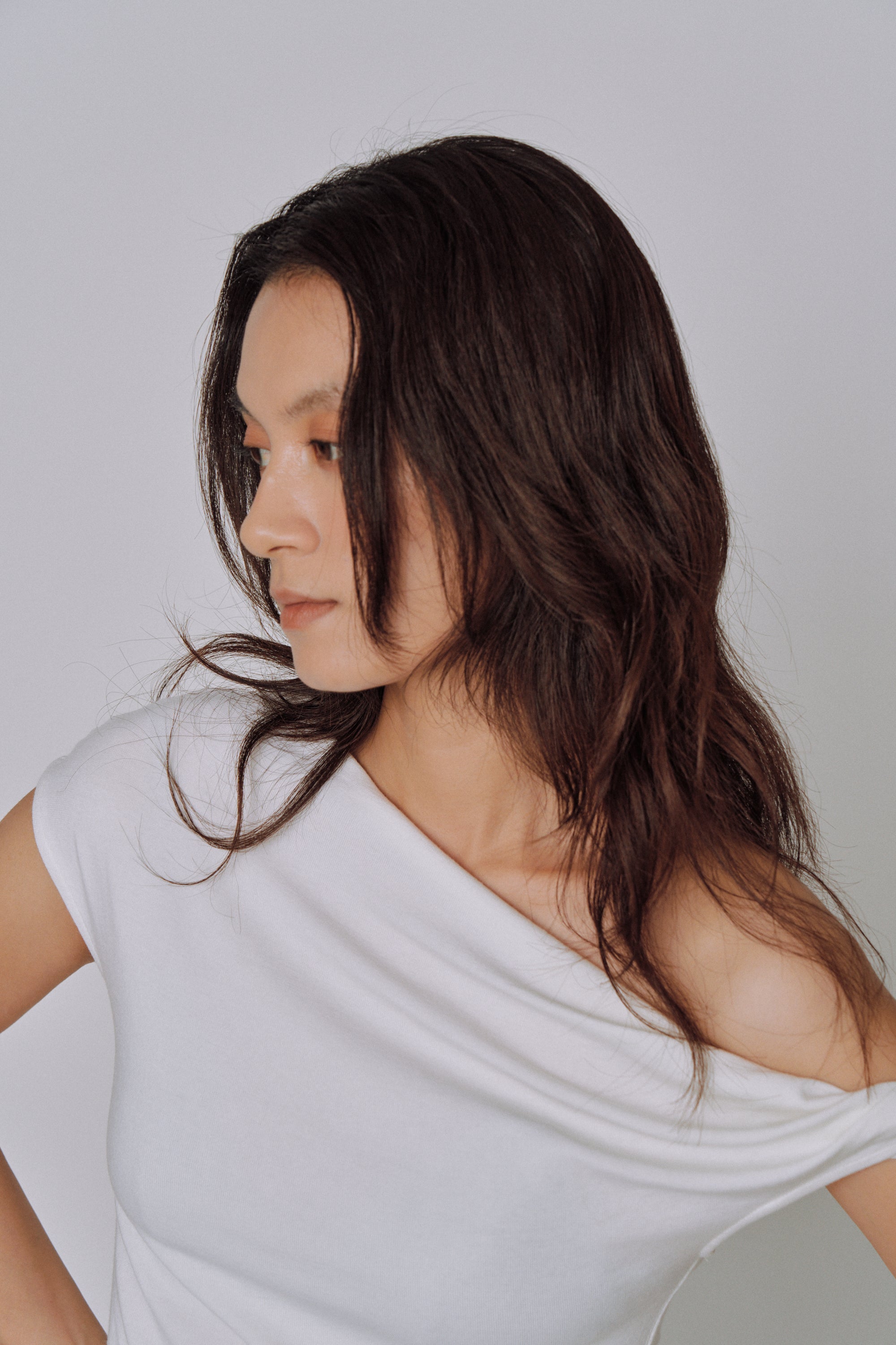 Asymmetry Drape Top
