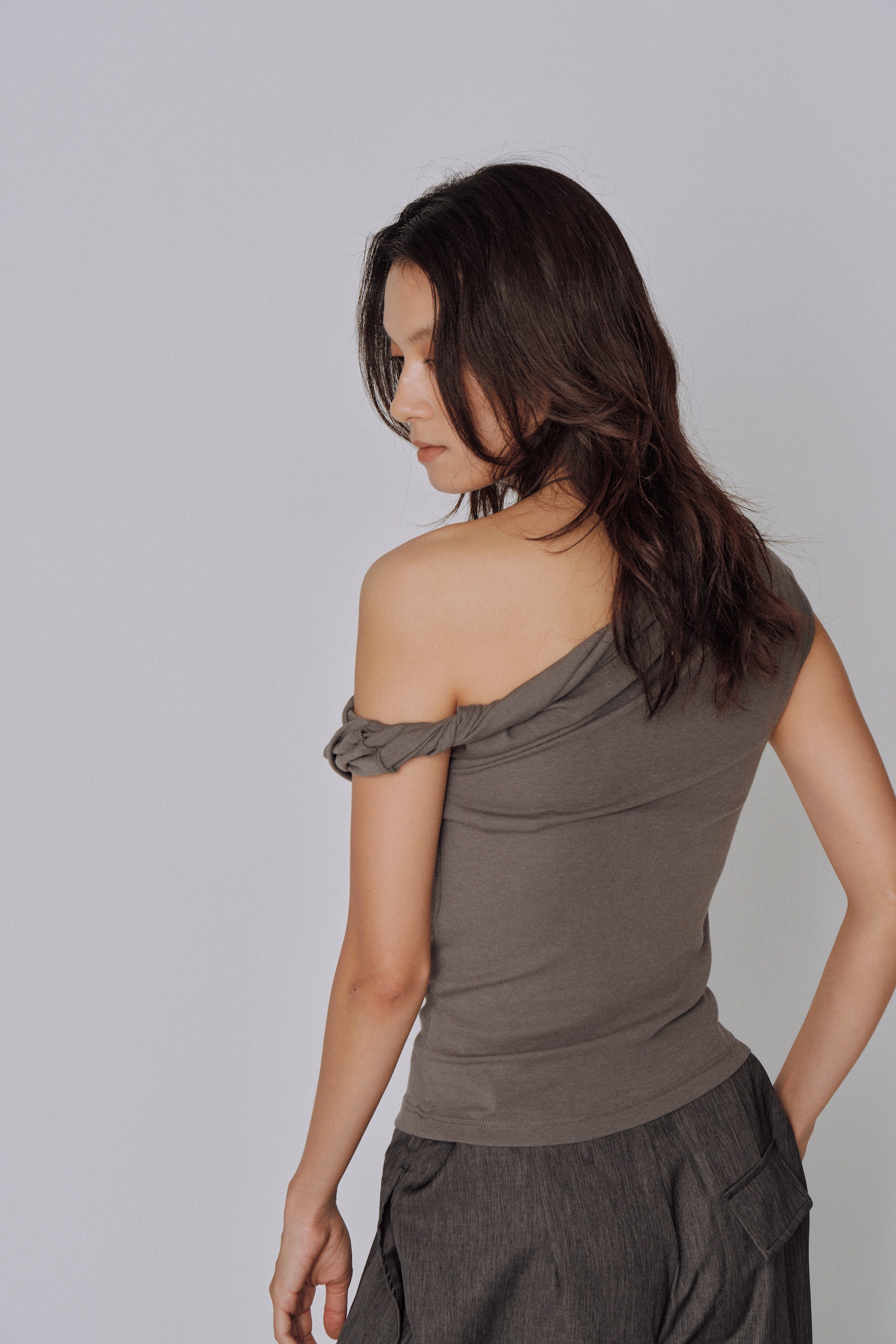 Asymmetry Drape Top