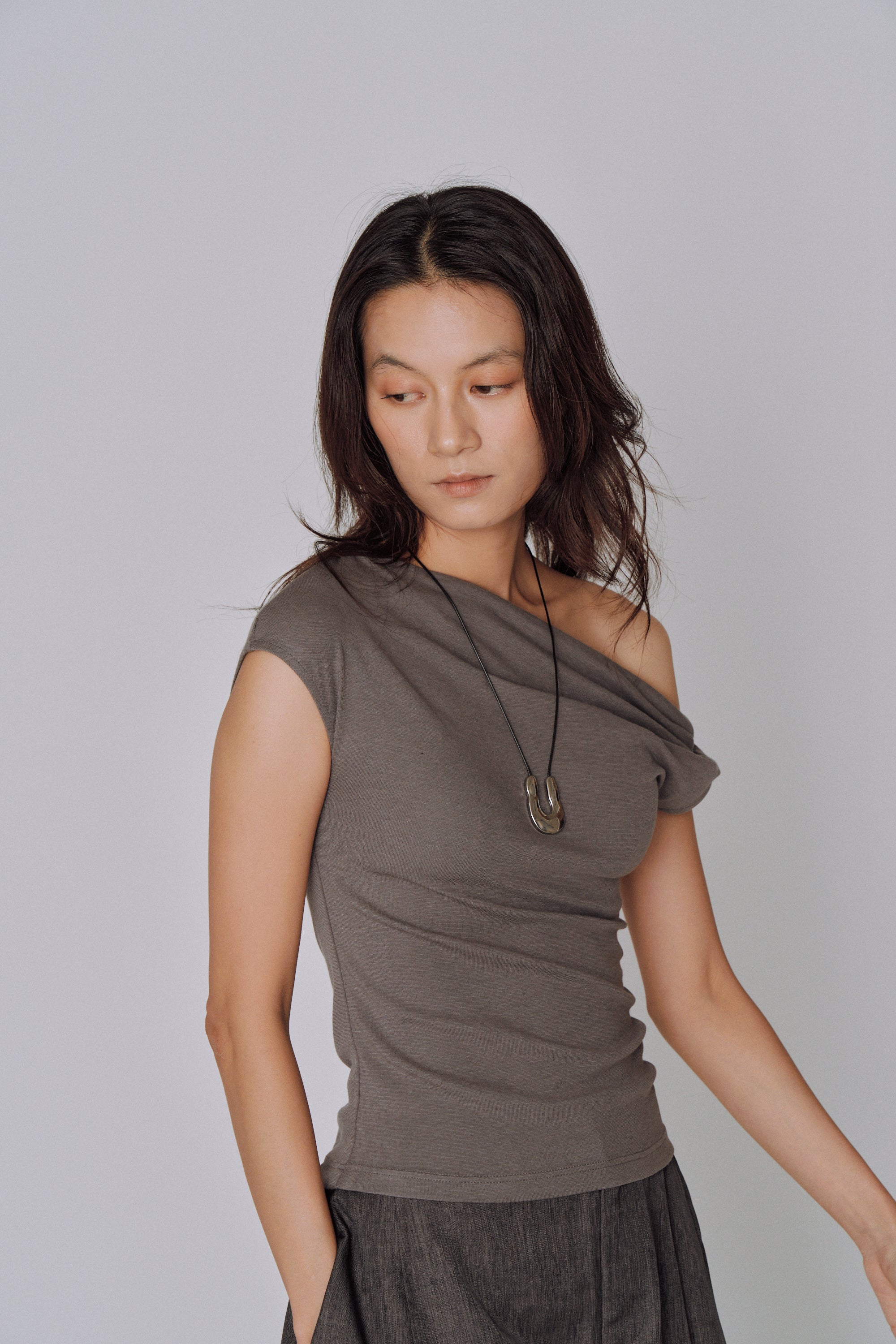 Asymmetry Drape Top