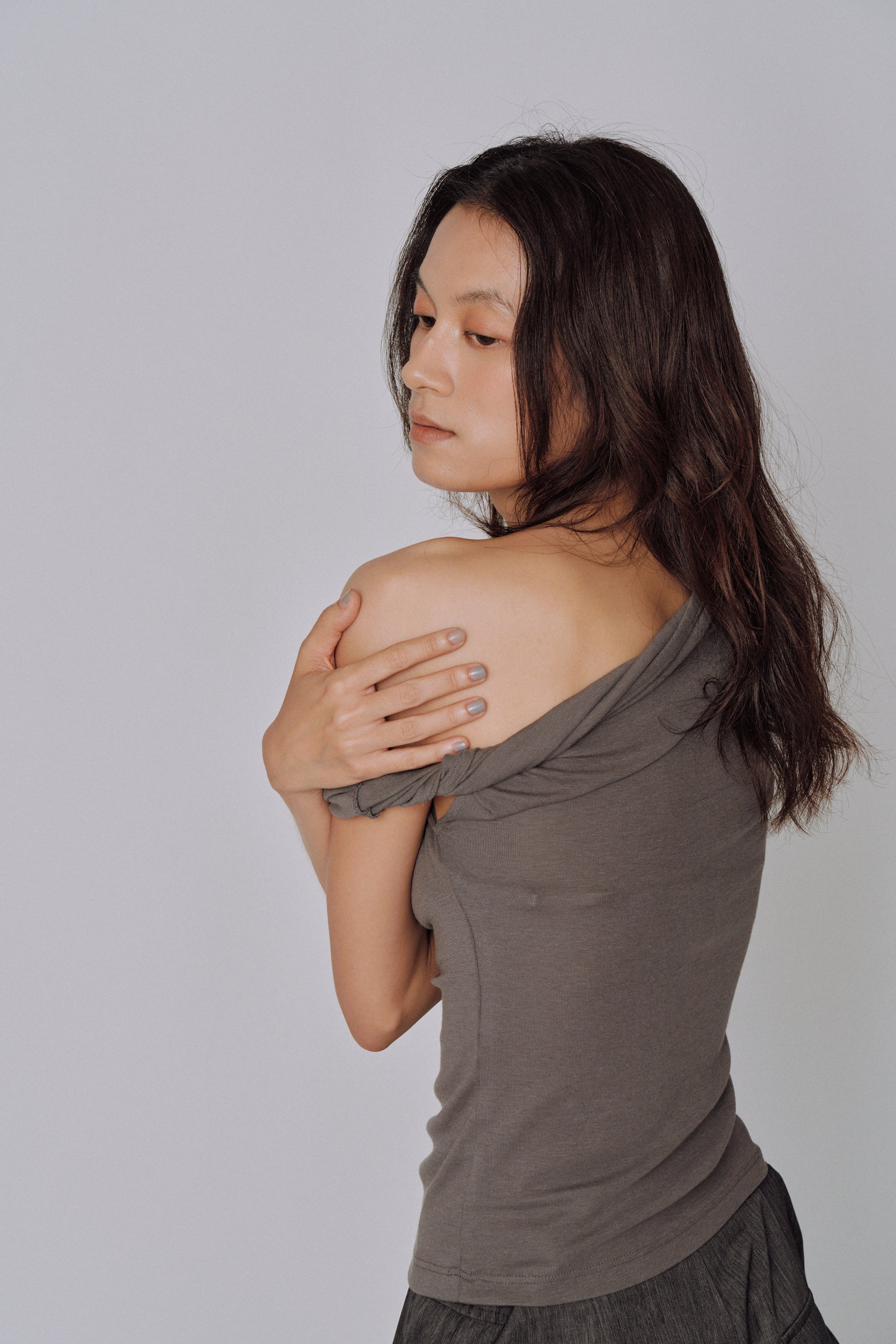 Asymmetry Drape Top