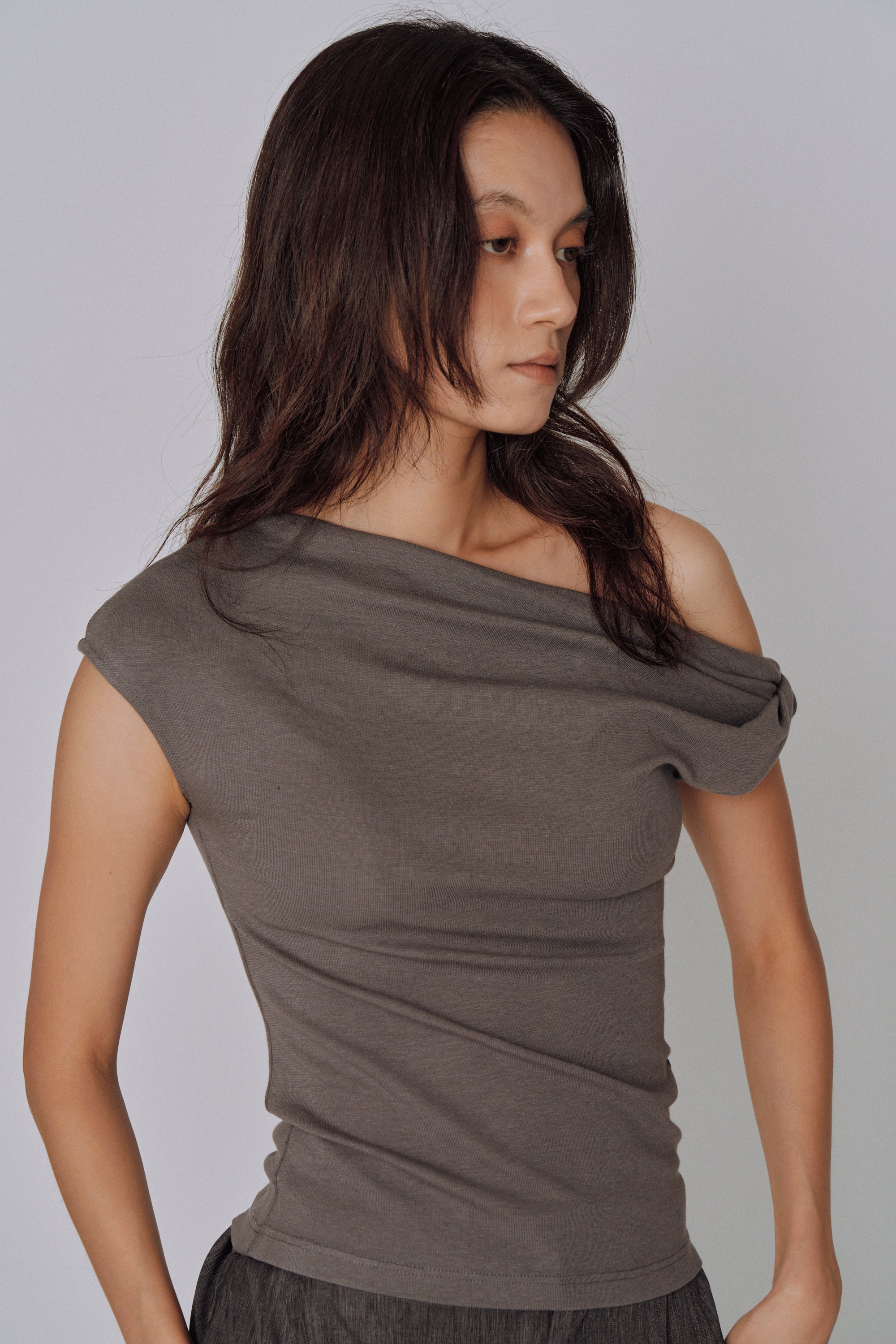 Asymmetry Drape Top