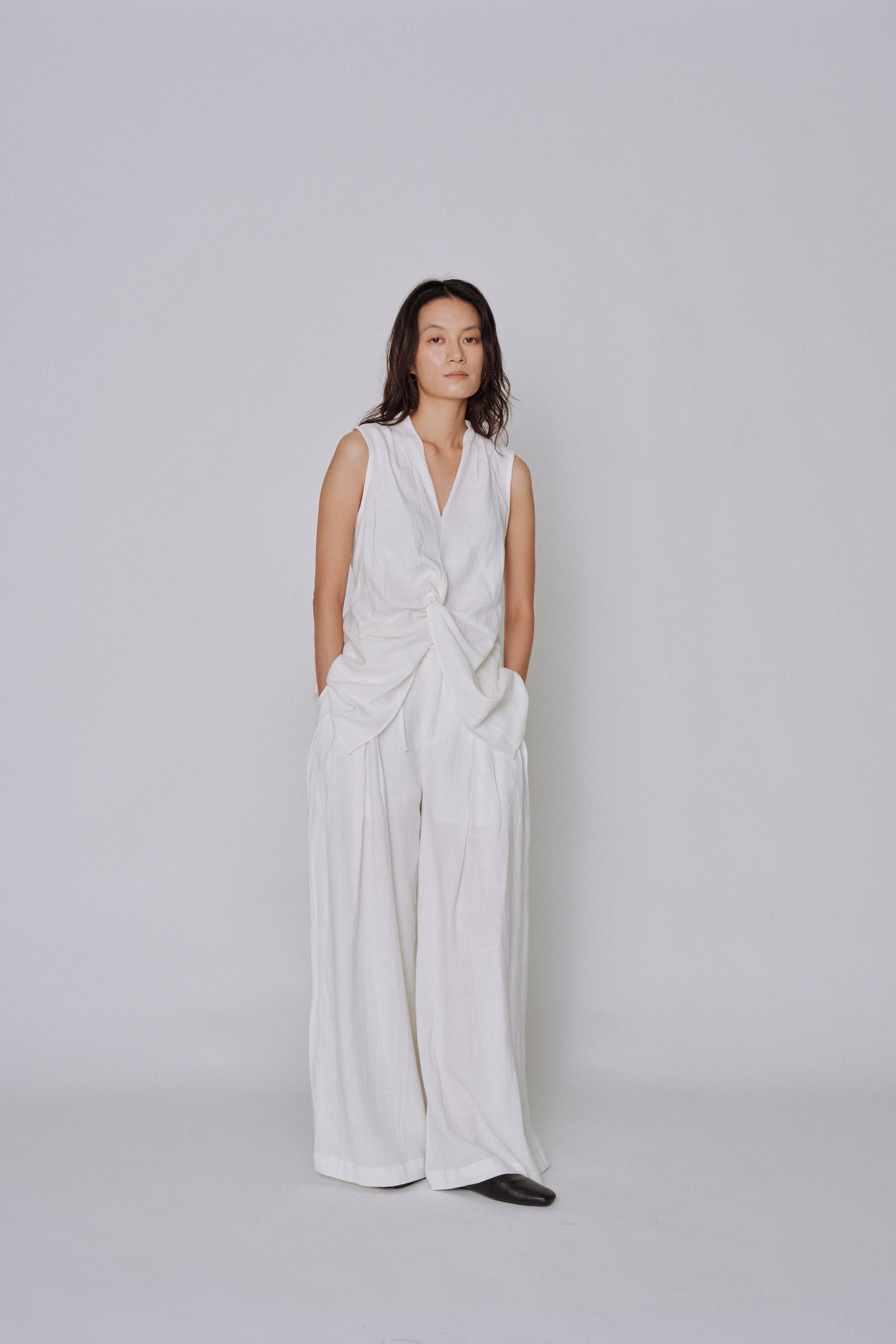 Twist Front Linen Set