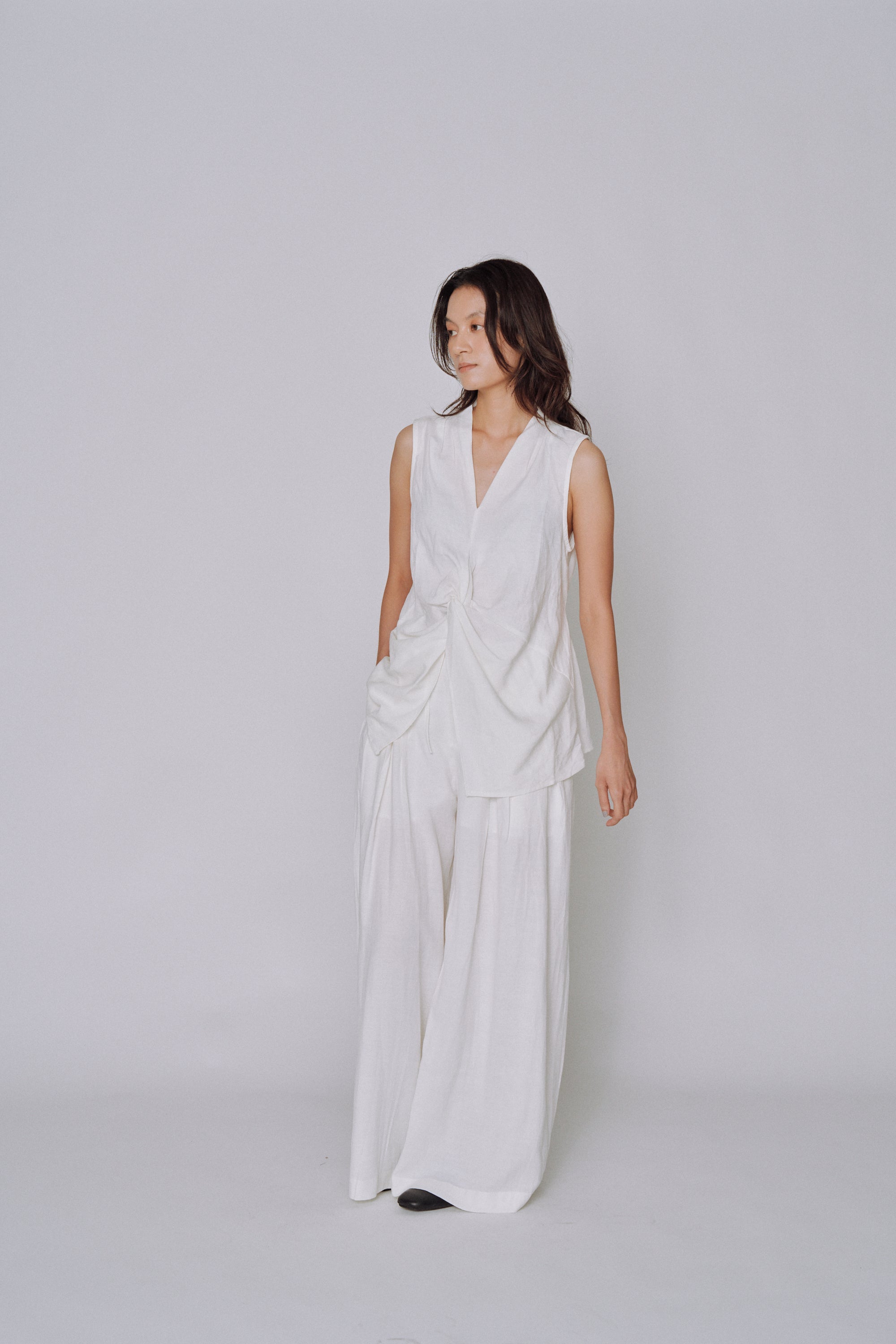 Twist Front Linen Set