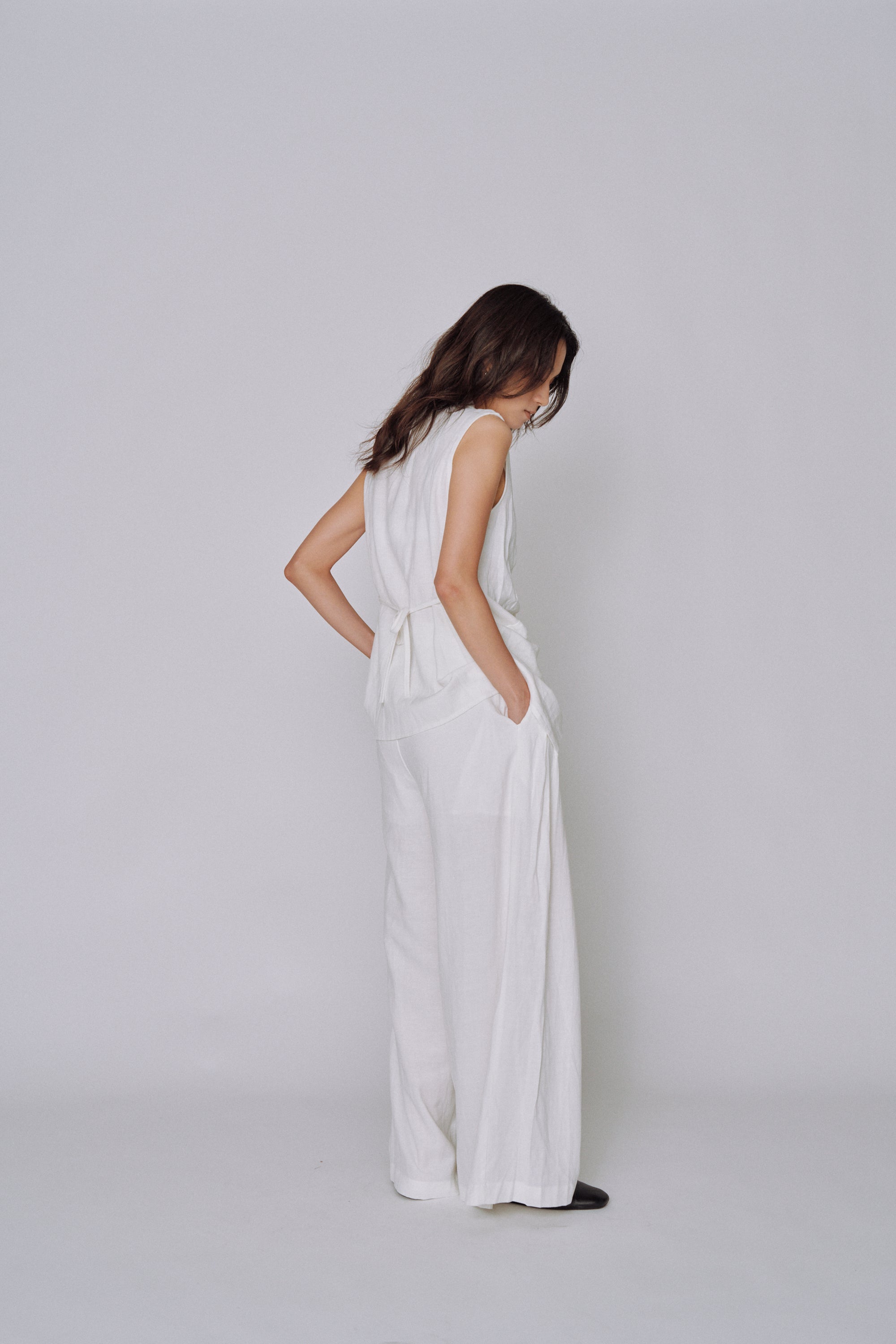 Twist Front Linen Set