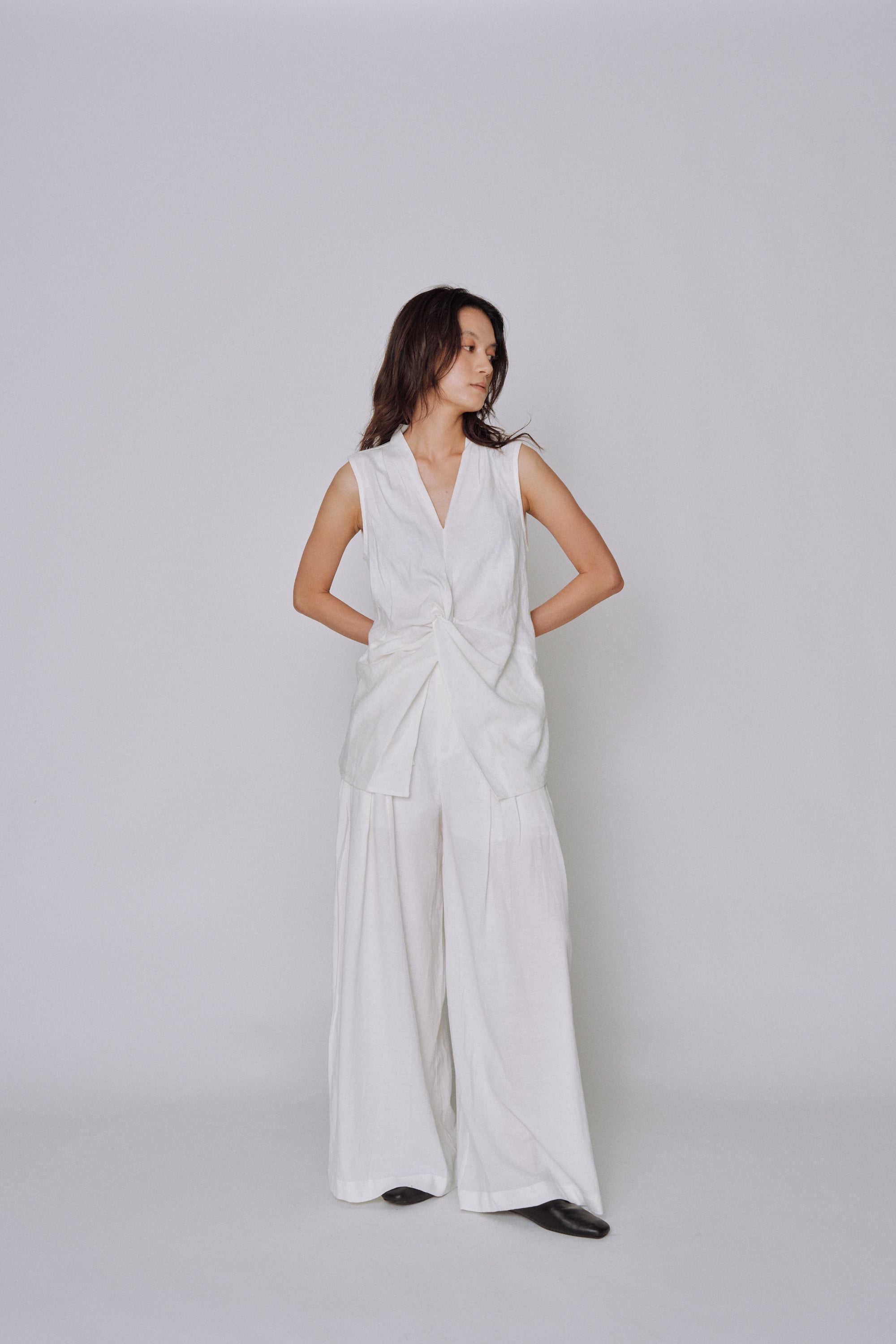 Twist Front Linen Set