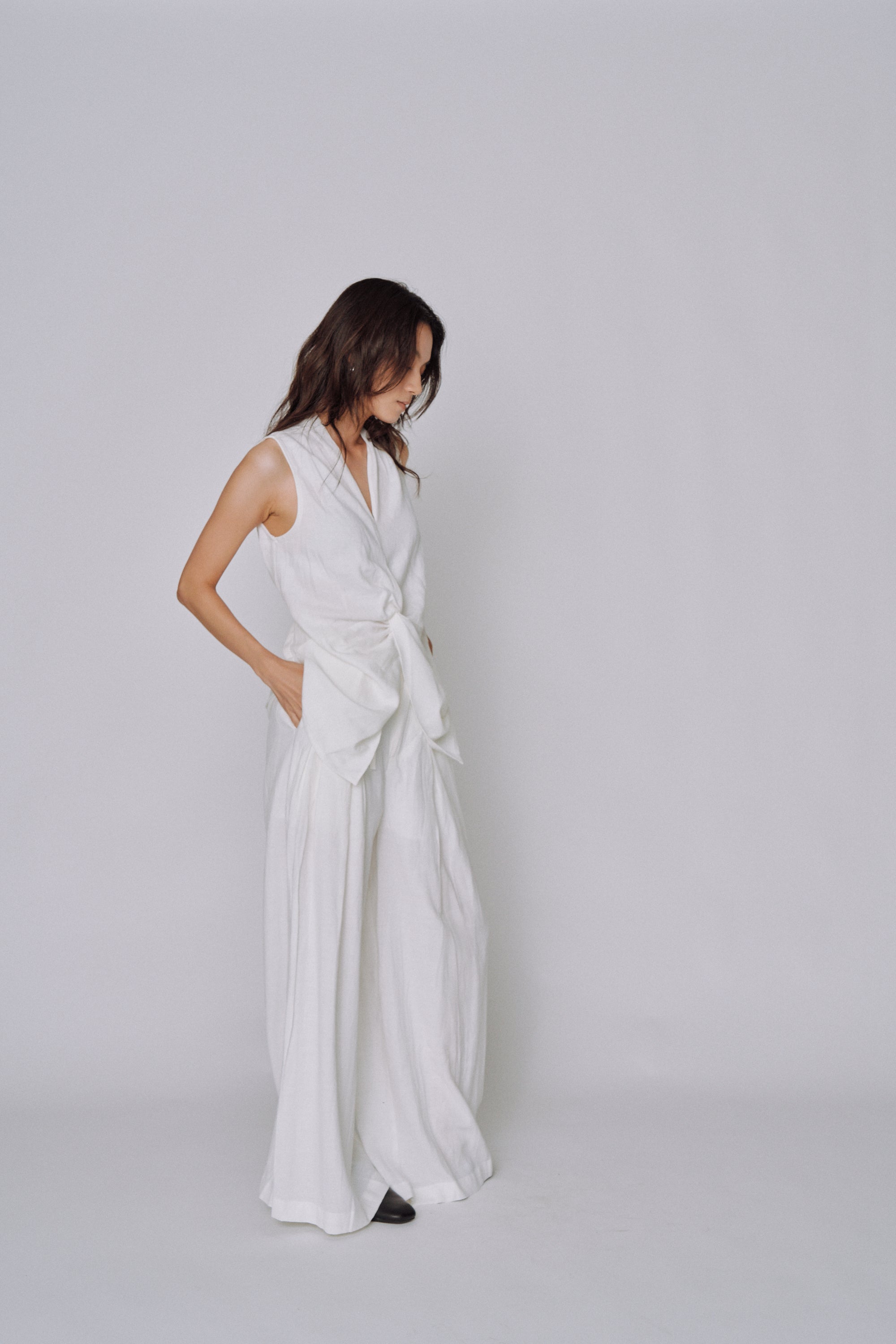 Twist Front Linen Set