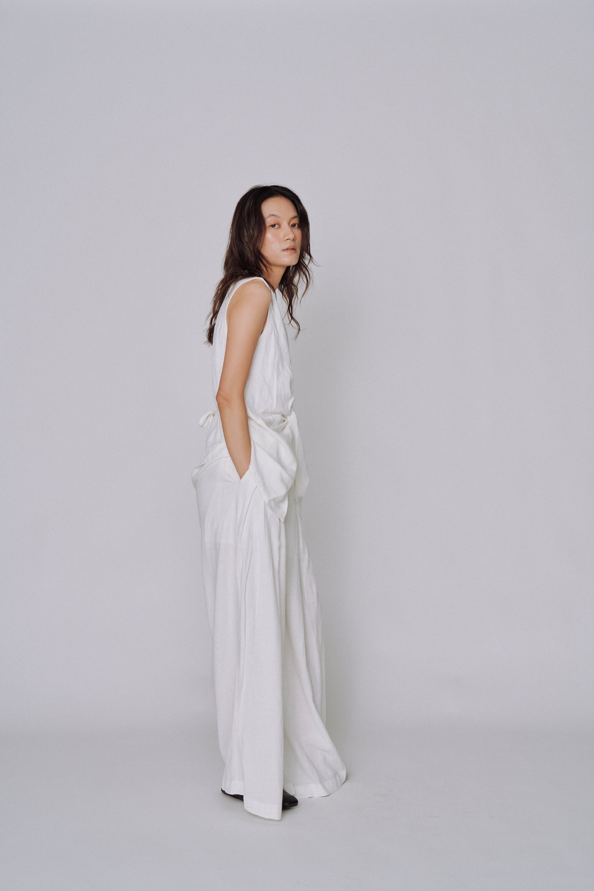 Twist Front Linen Set