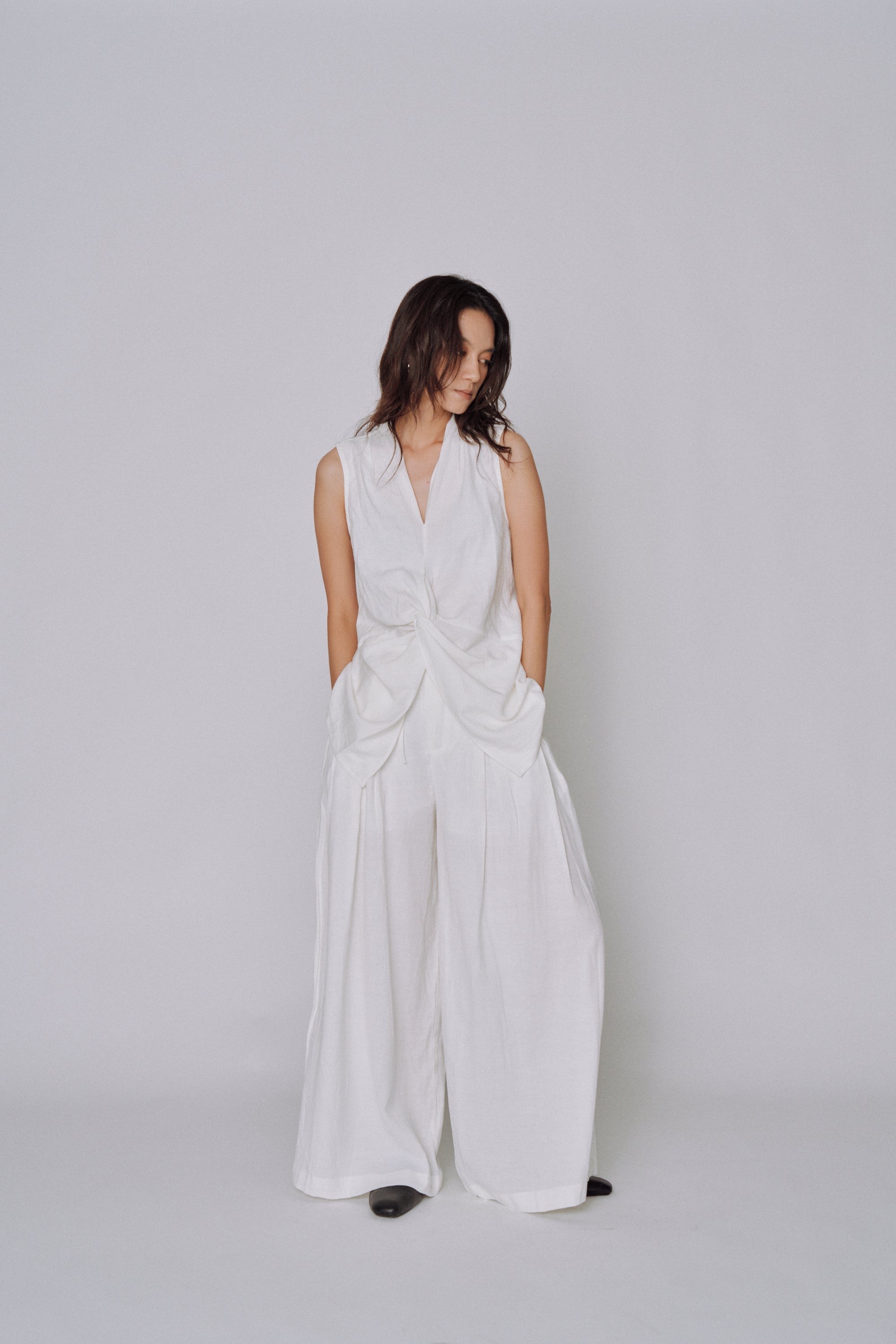 Twist Front Linen Set