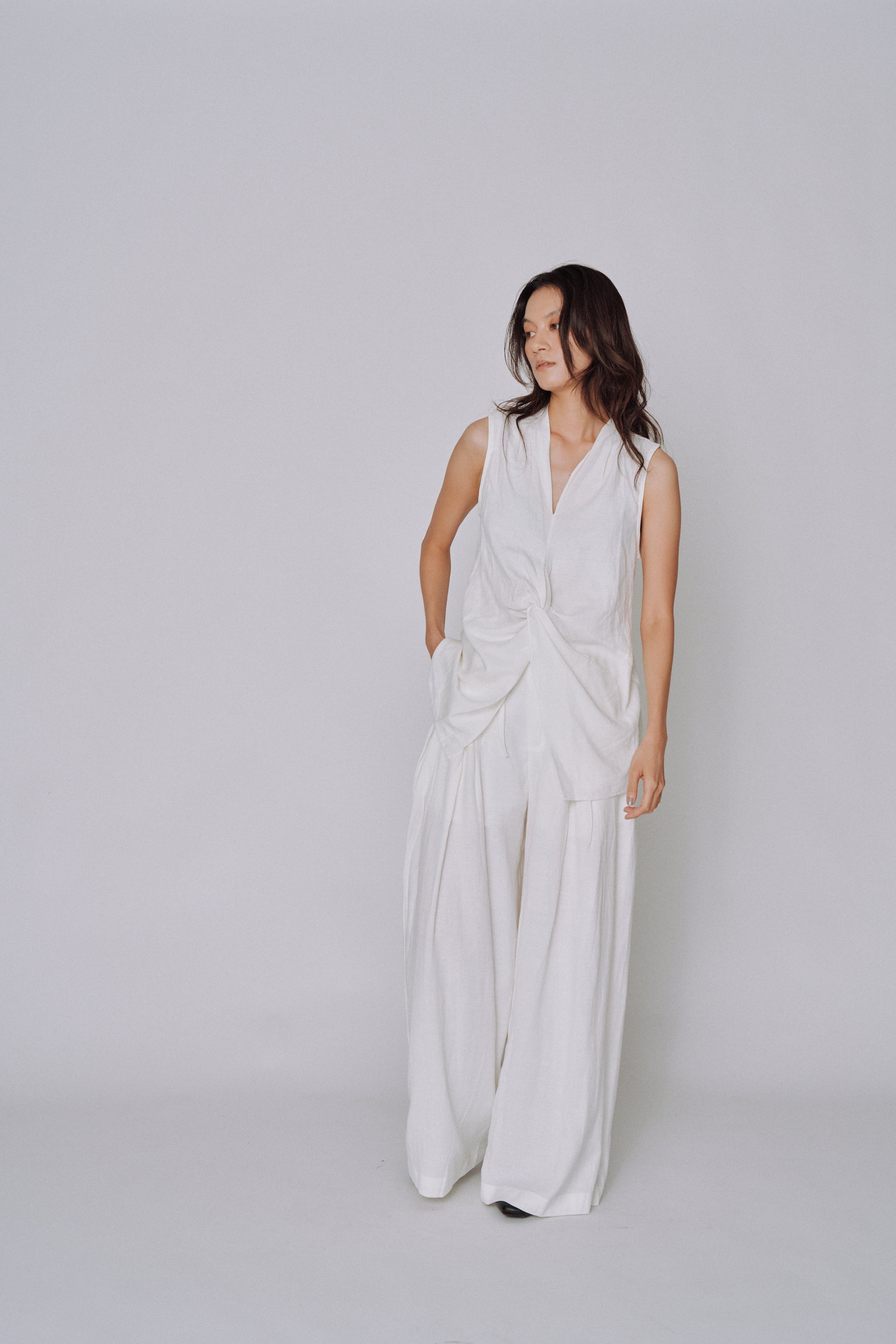 Twist Front Linen Set