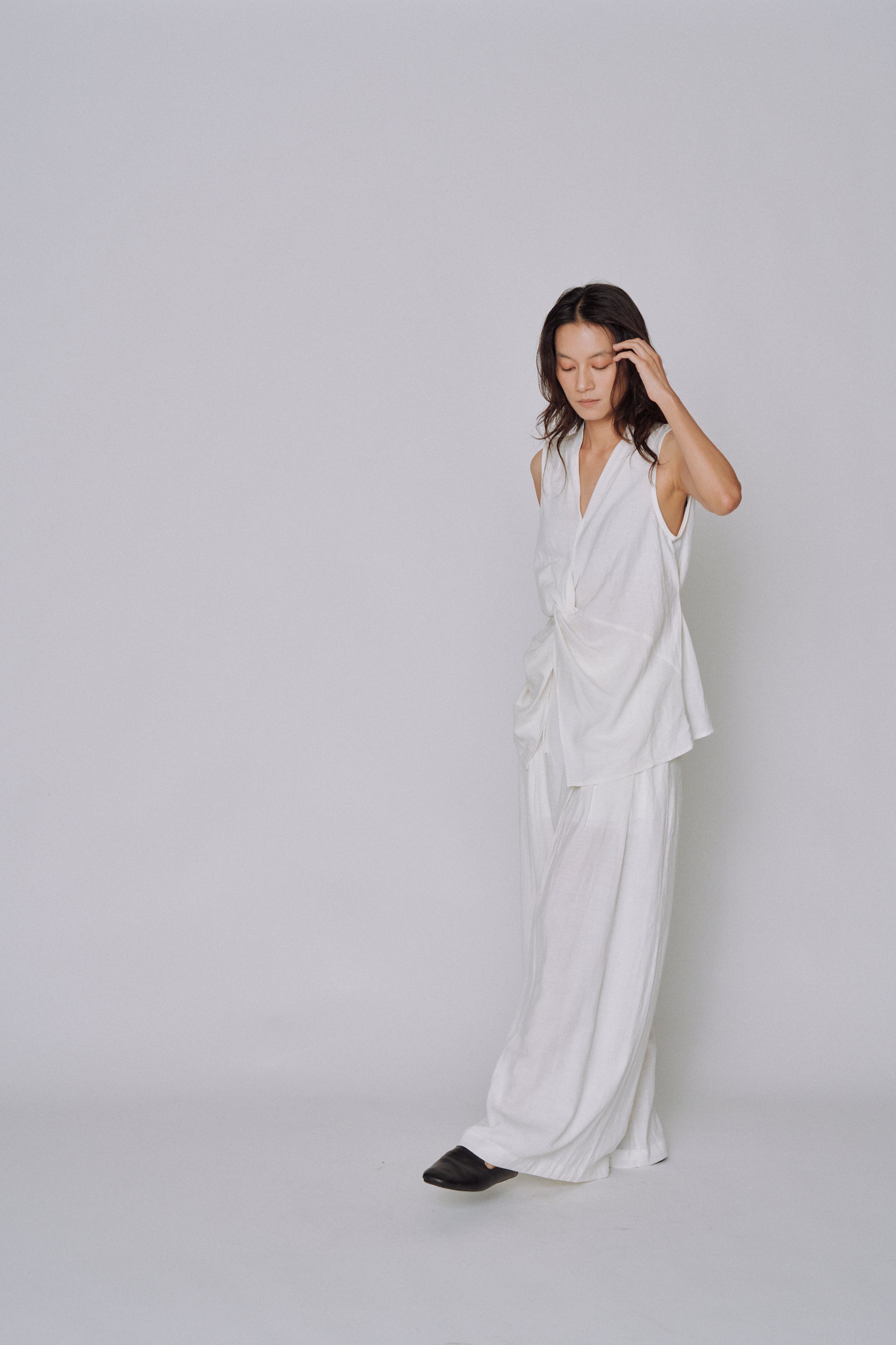 Twist Front Linen Set