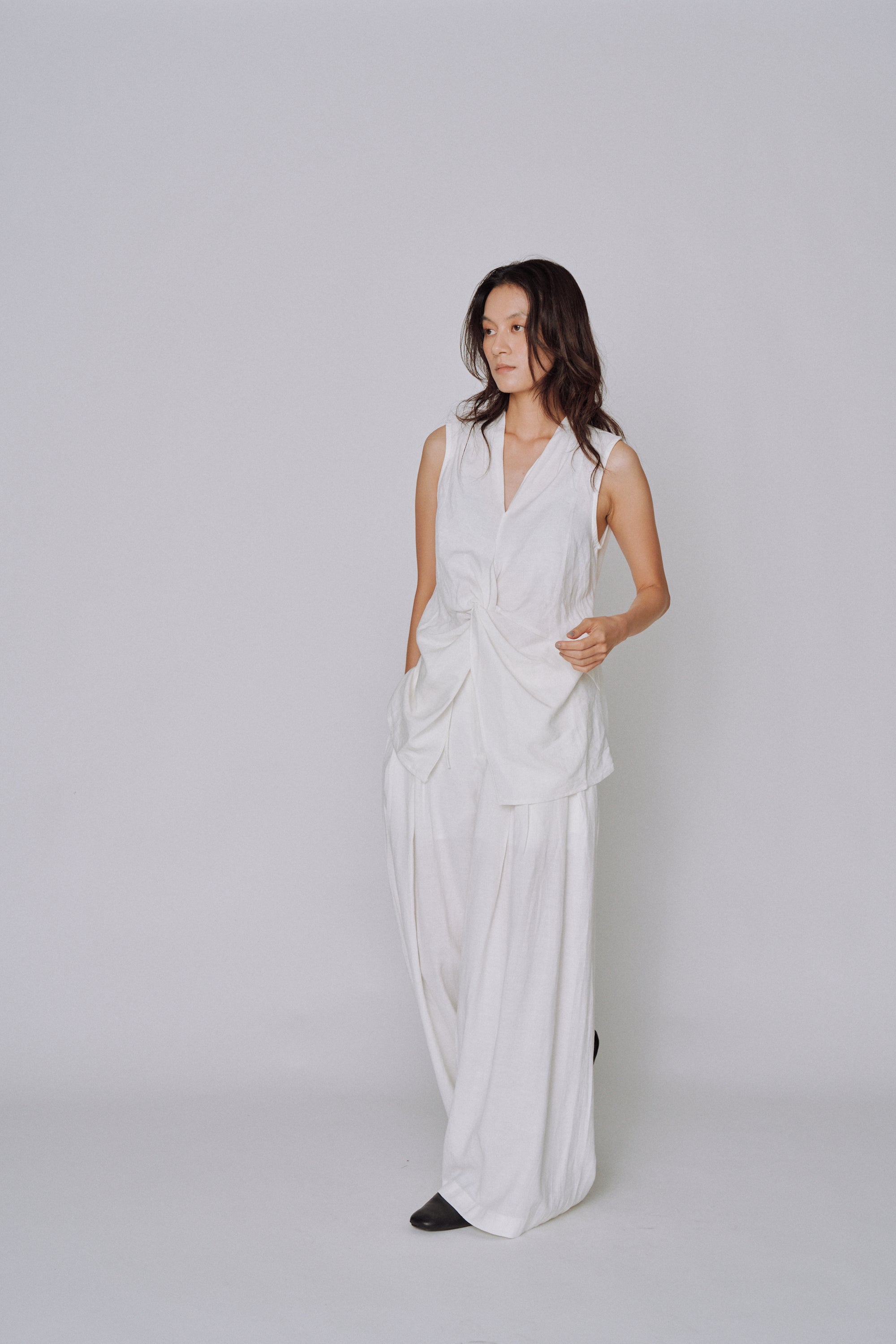 Twist Front Linen Set
