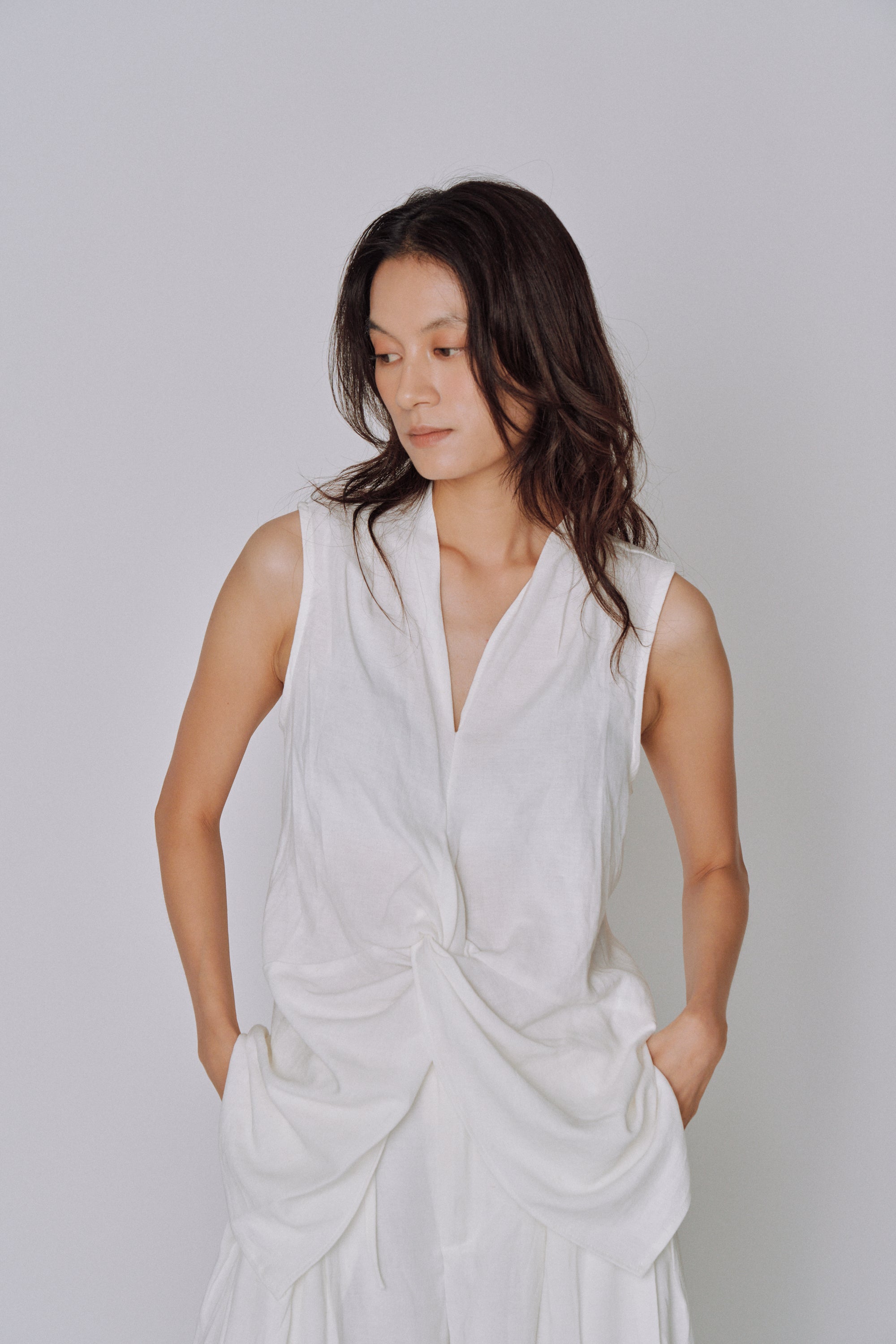 Twist Front Linen Set