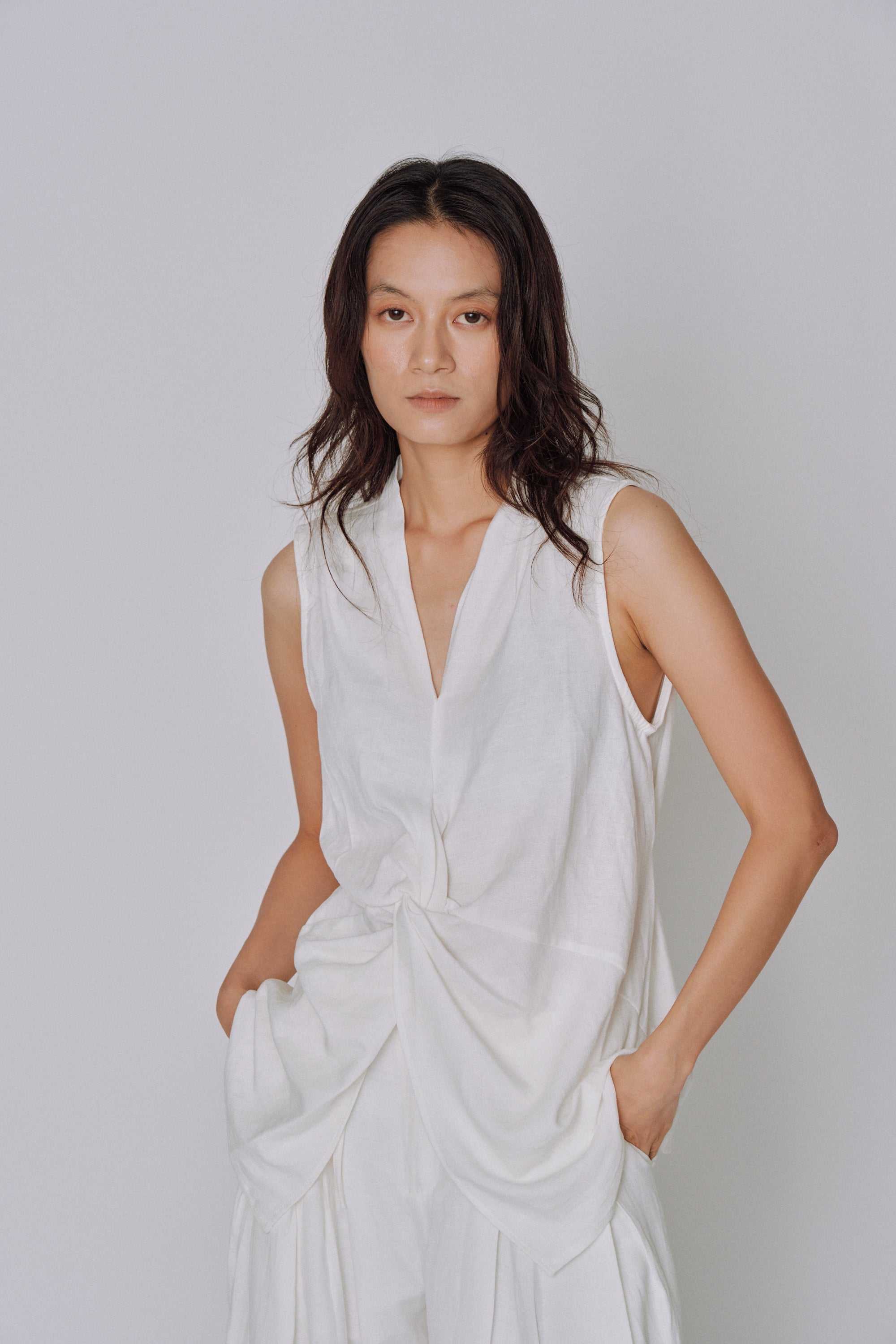 Twist Front Linen Set