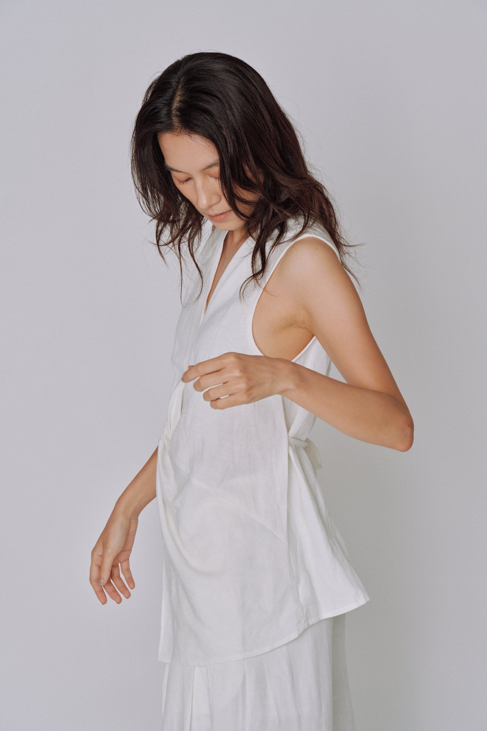 Twist Front Linen Set
