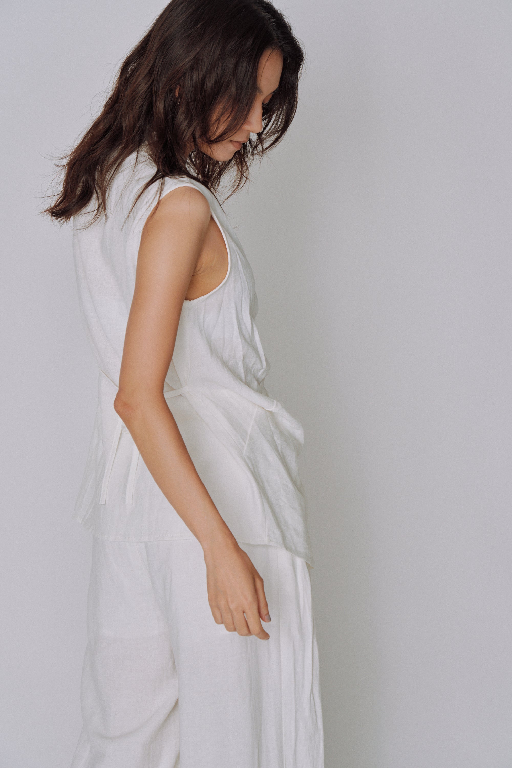 Twist Front Linen Set