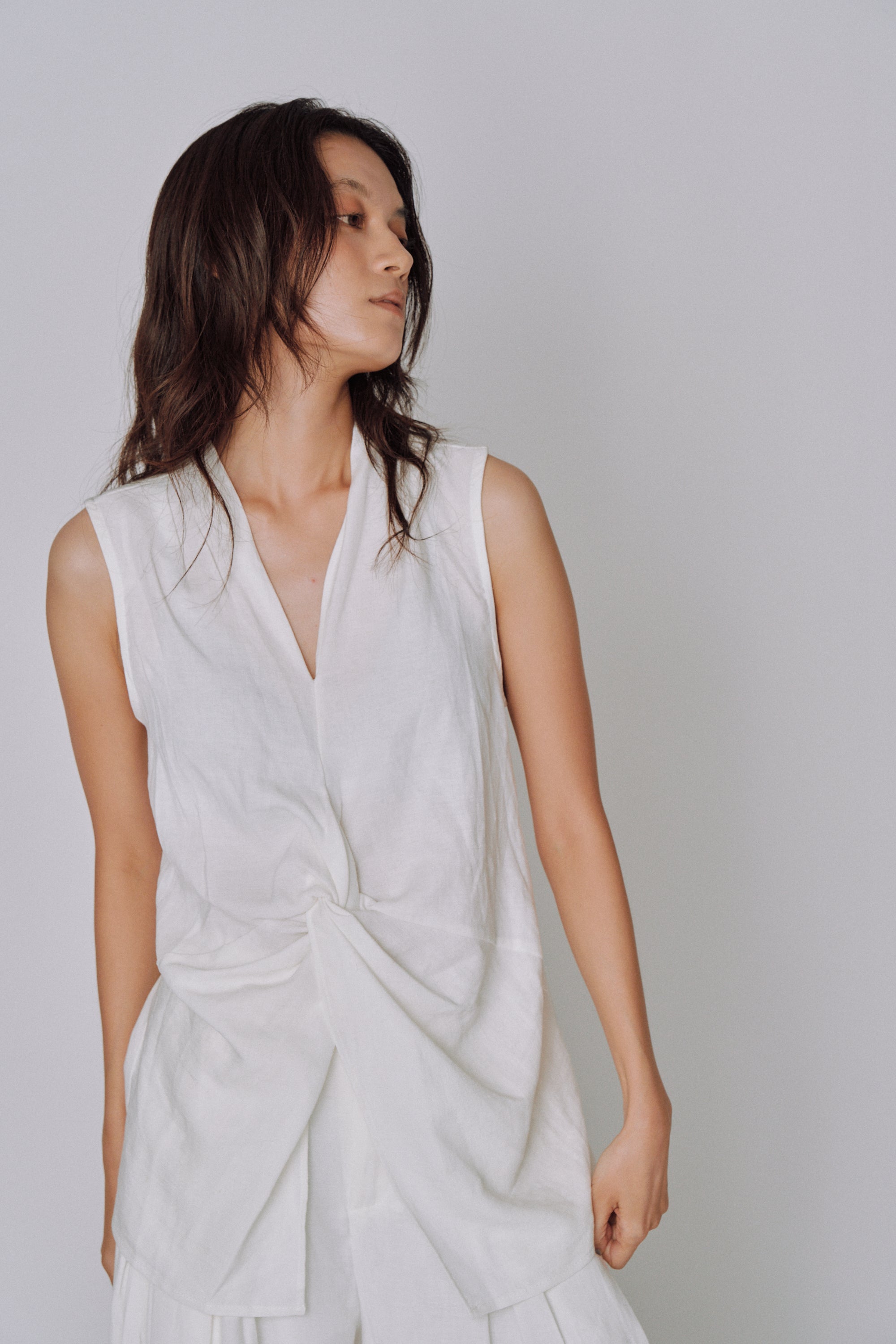 Twist Front Linen Set
