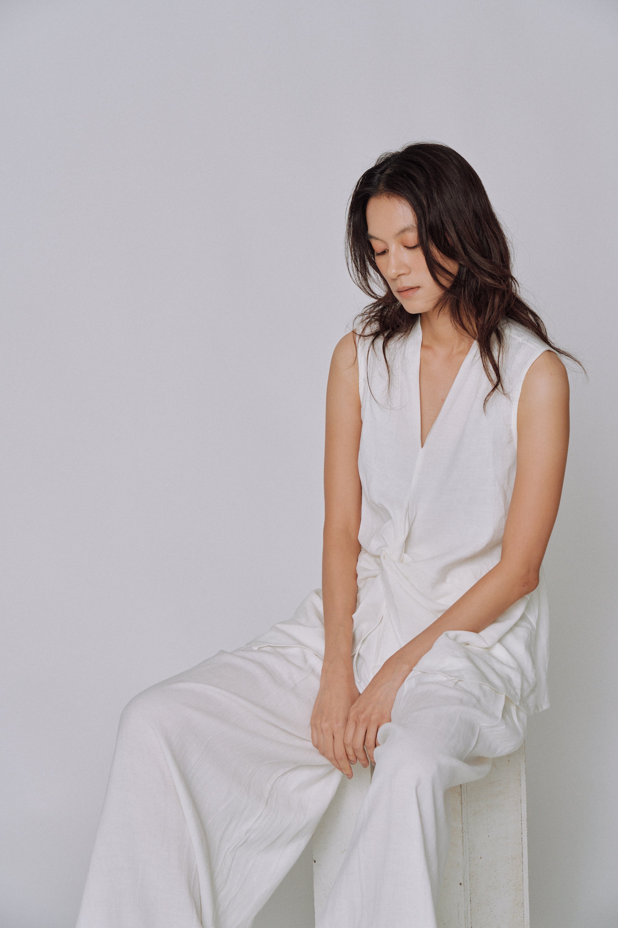 Twist Front Linen Set