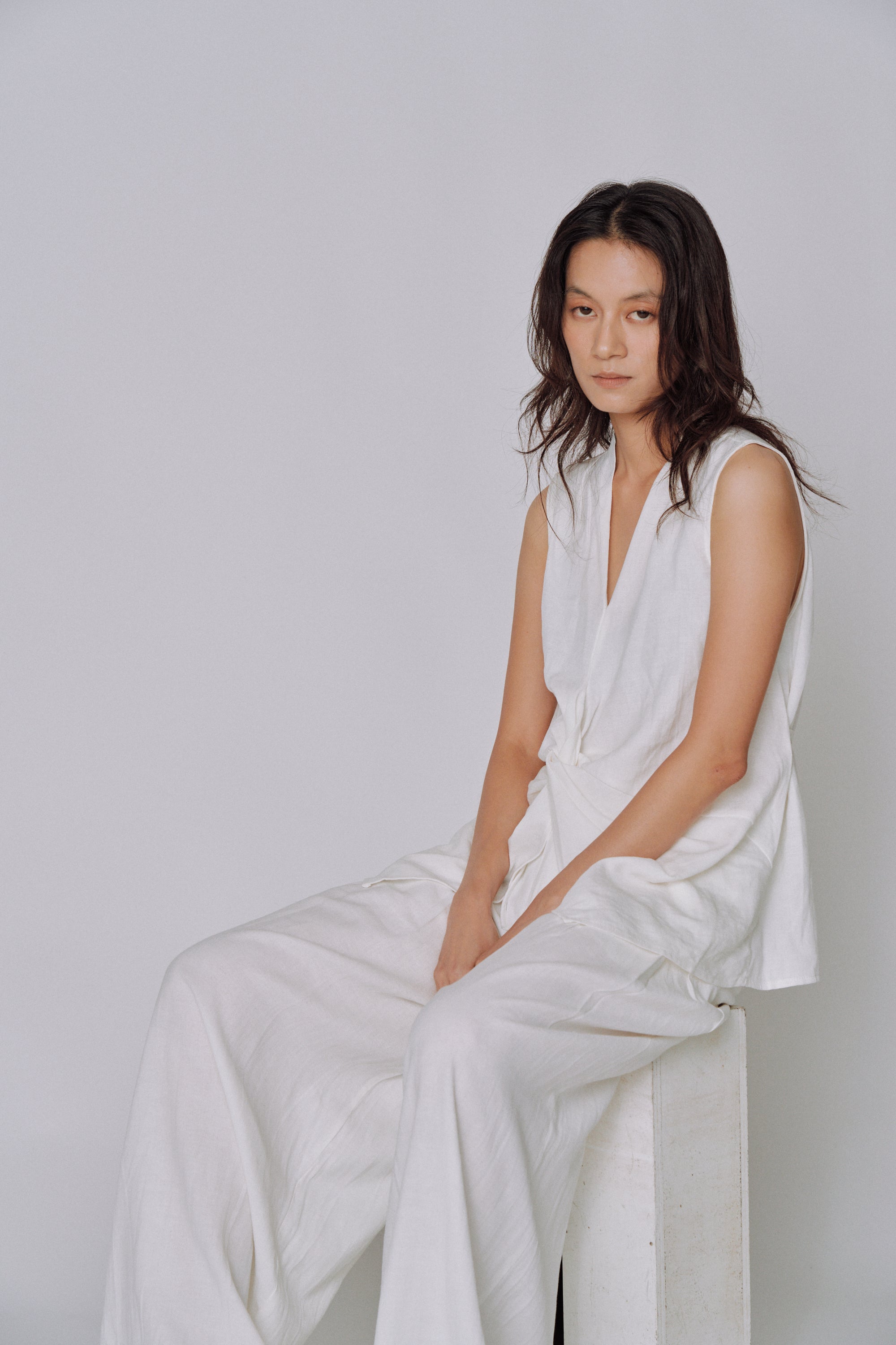 Twist Front Linen Set