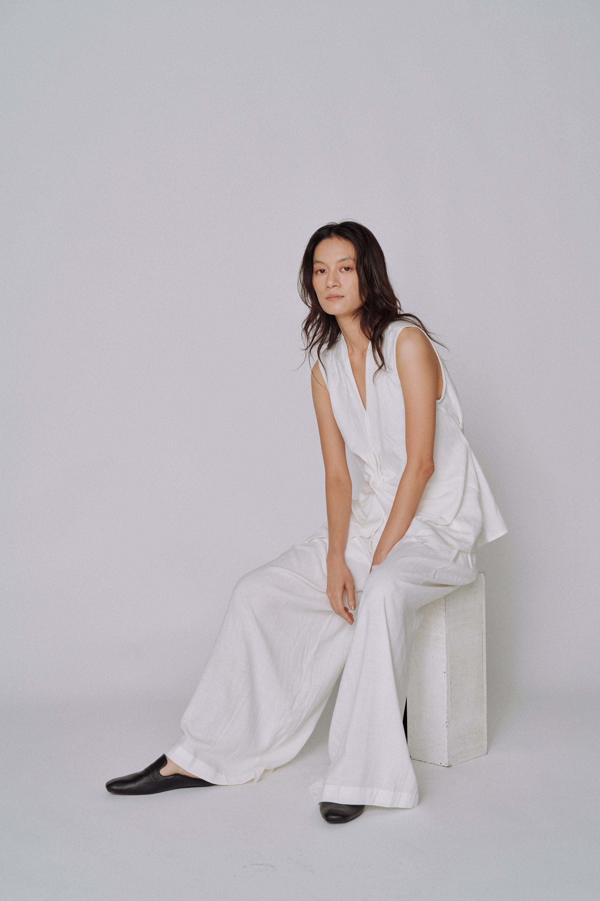 Twist Front Linen Set